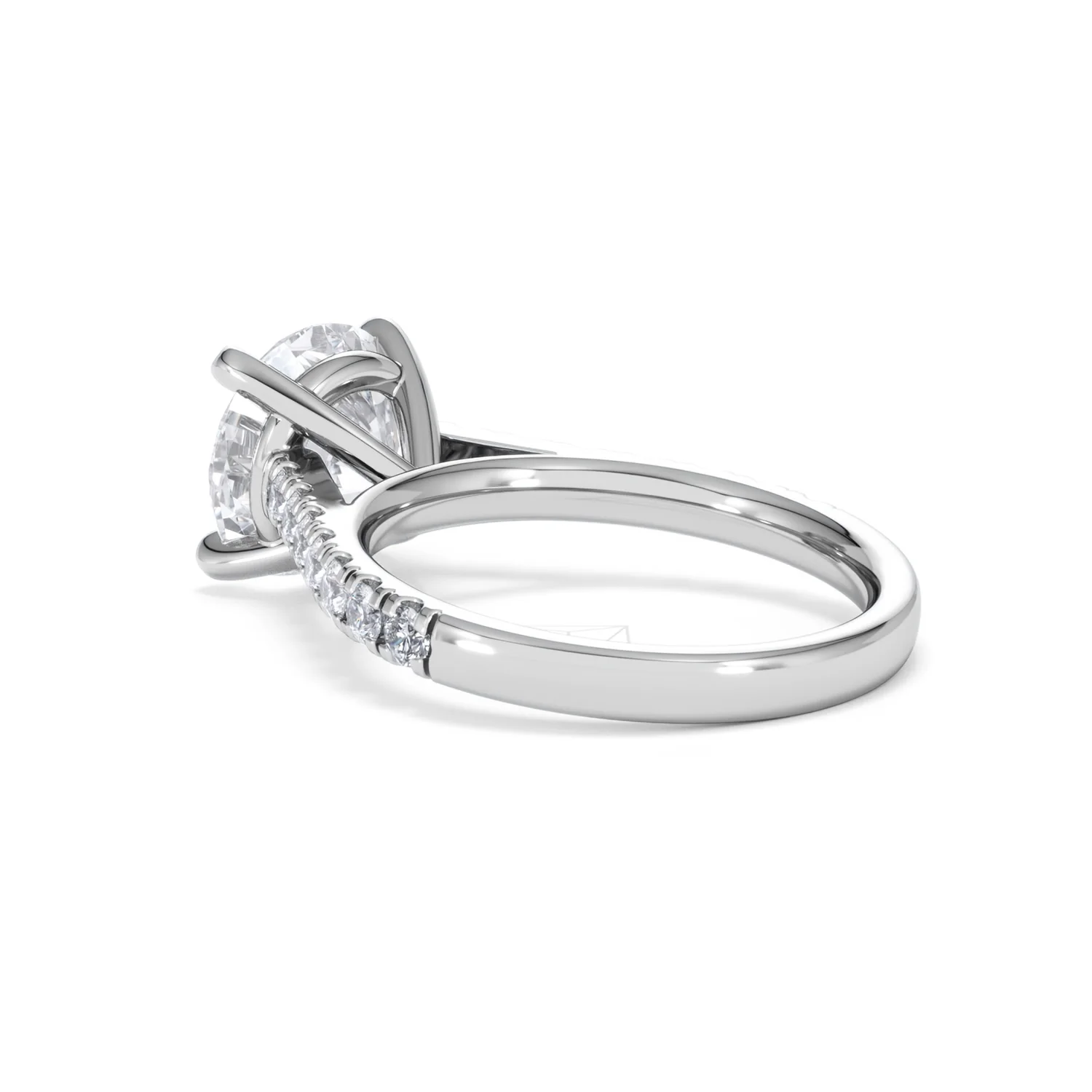 Natalia 3.45ct Lab Diamond Round Cut Engagement Ring in Platinum G/VS1 - Image 59
