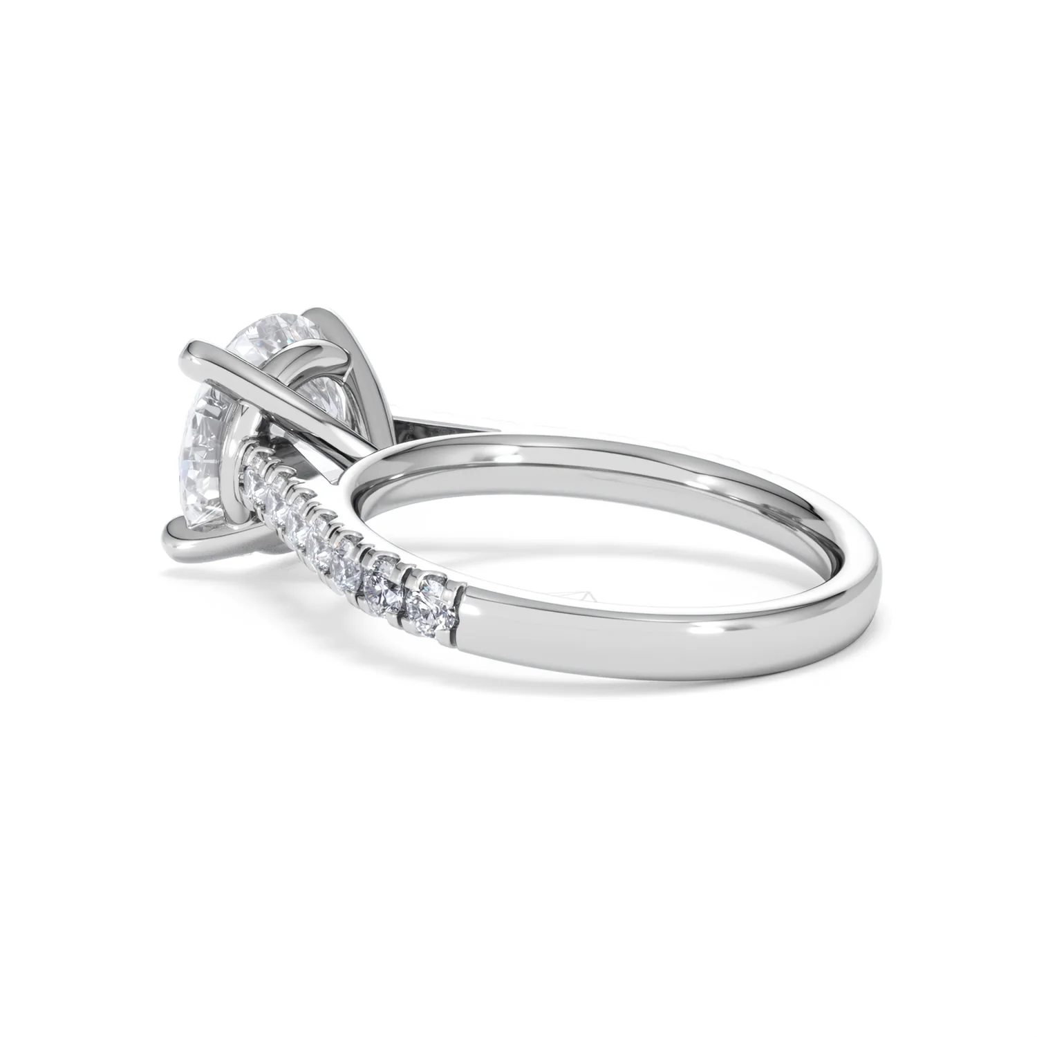 Natalia 3.45ct Lab Diamond Round Cut Engagement Ring in Platinum G/VS1 - Image 61