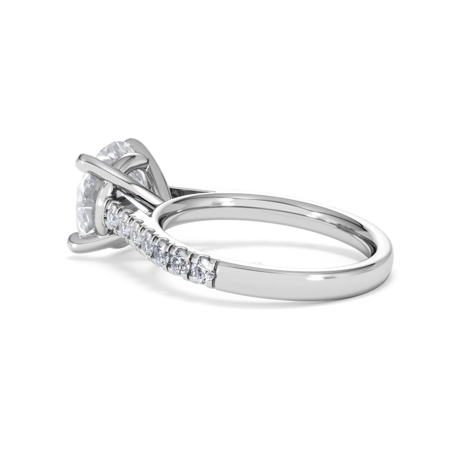 Natalia 3.45ct Lab Diamond Round Cut Engagement Ring in Platinum G/VS1 - Image 62