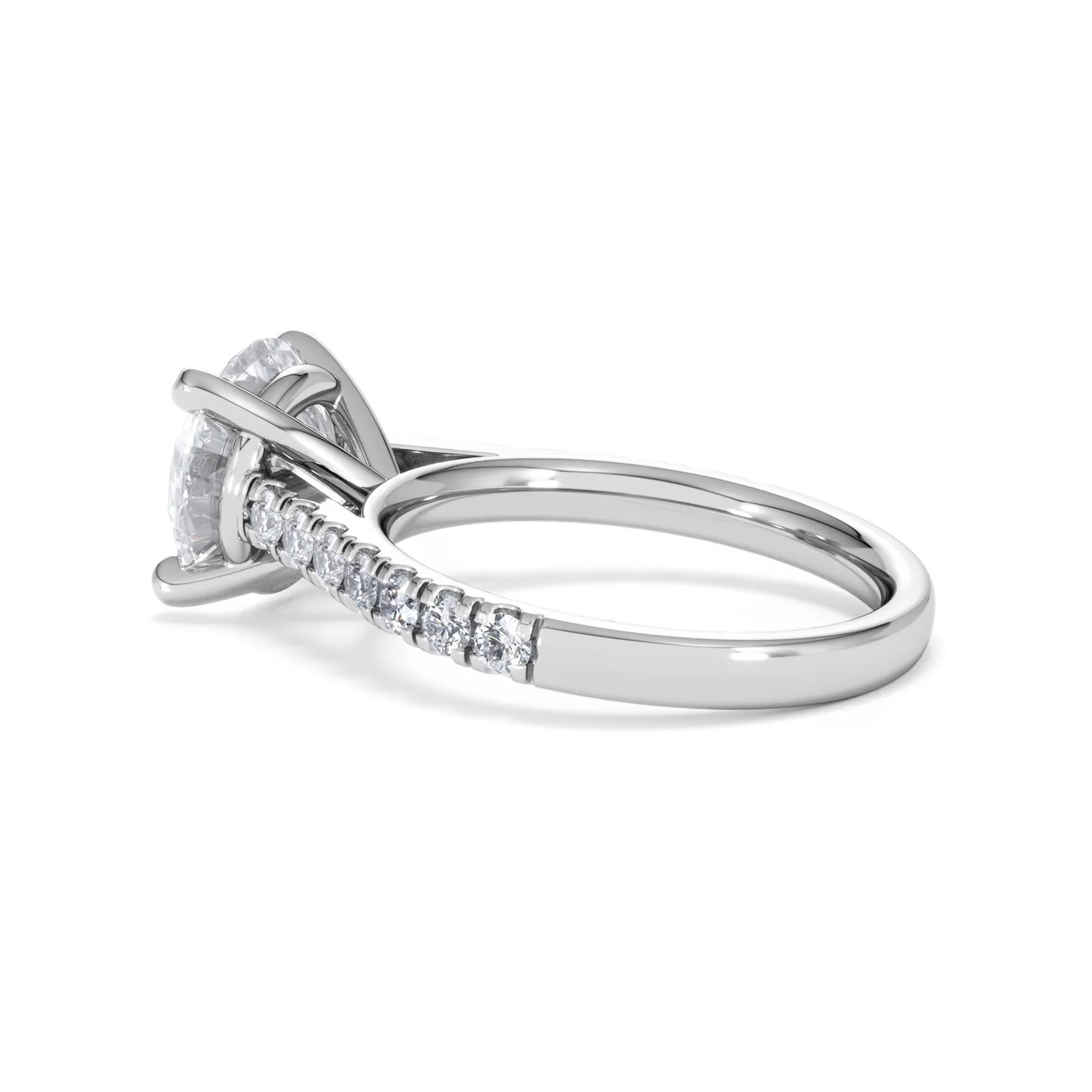 Natalia 3.45ct Lab Diamond Round Cut Engagement Ring in Platinum G/VS1 - Image 63