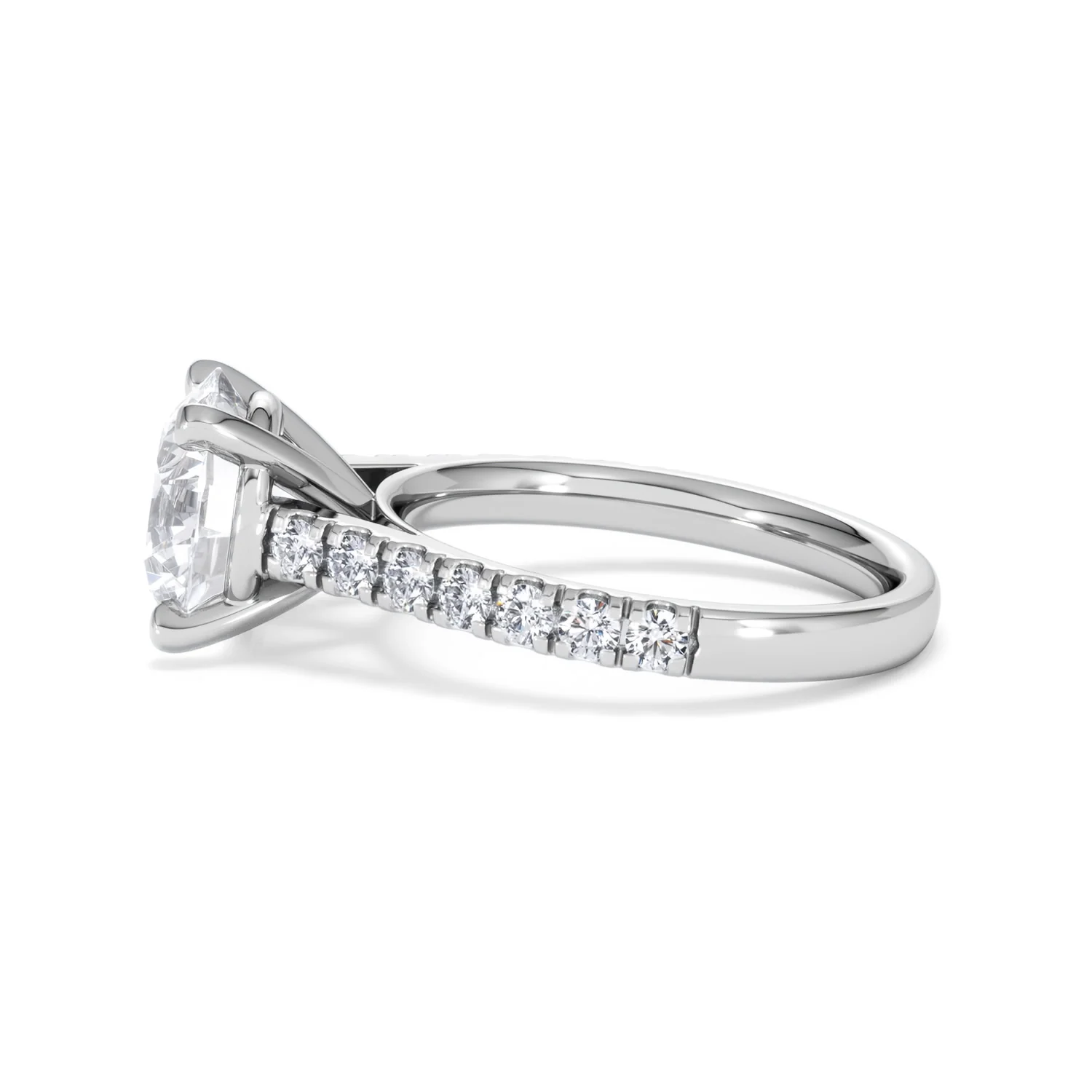 Natalia 3.45ct Lab Diamond Round Cut Engagement Ring in Platinum G/VS1 - Image 69