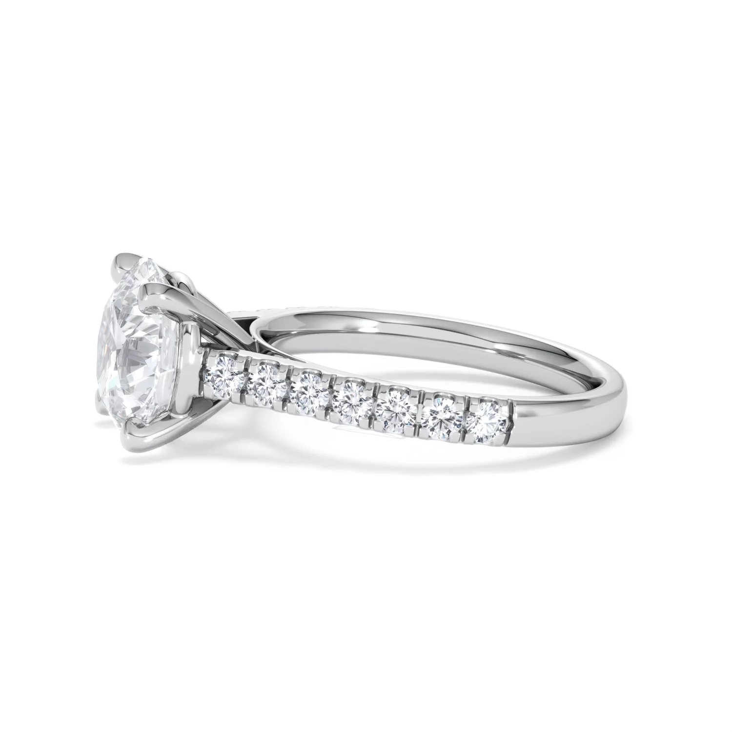 Natalia 3.45ct Lab Diamond Round Cut Engagement Ring in Platinum G/VS1 - Image 72