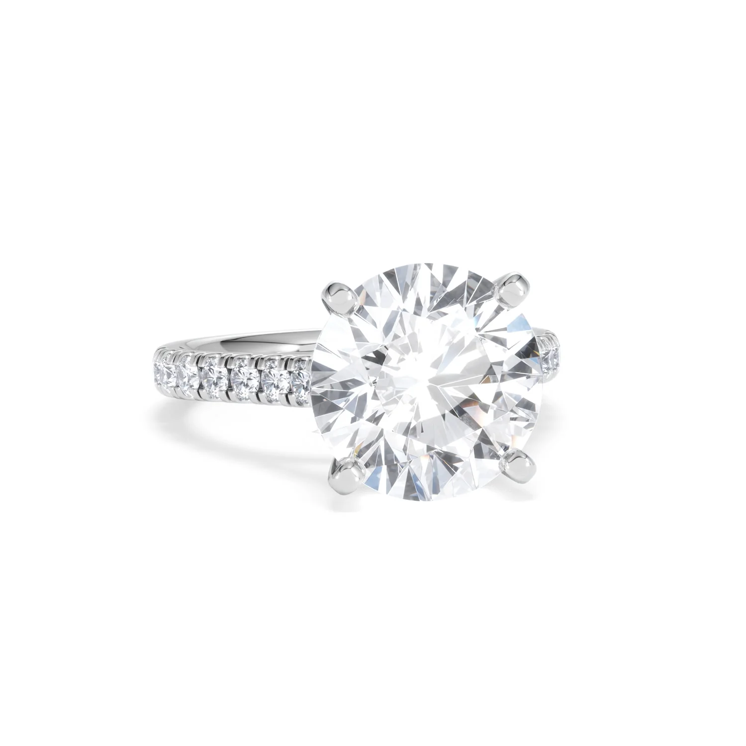 Natalia 5.65ct Lab Diamond Round Cut Engagement Ring in 18K White Gold G/VS1 - Image 12