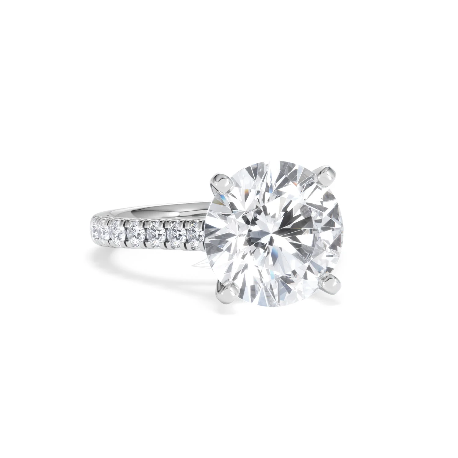 Natalia 5.65ct Lab Diamond Round Cut Engagement Ring in 18K White Gold G/VS1 - Image 13