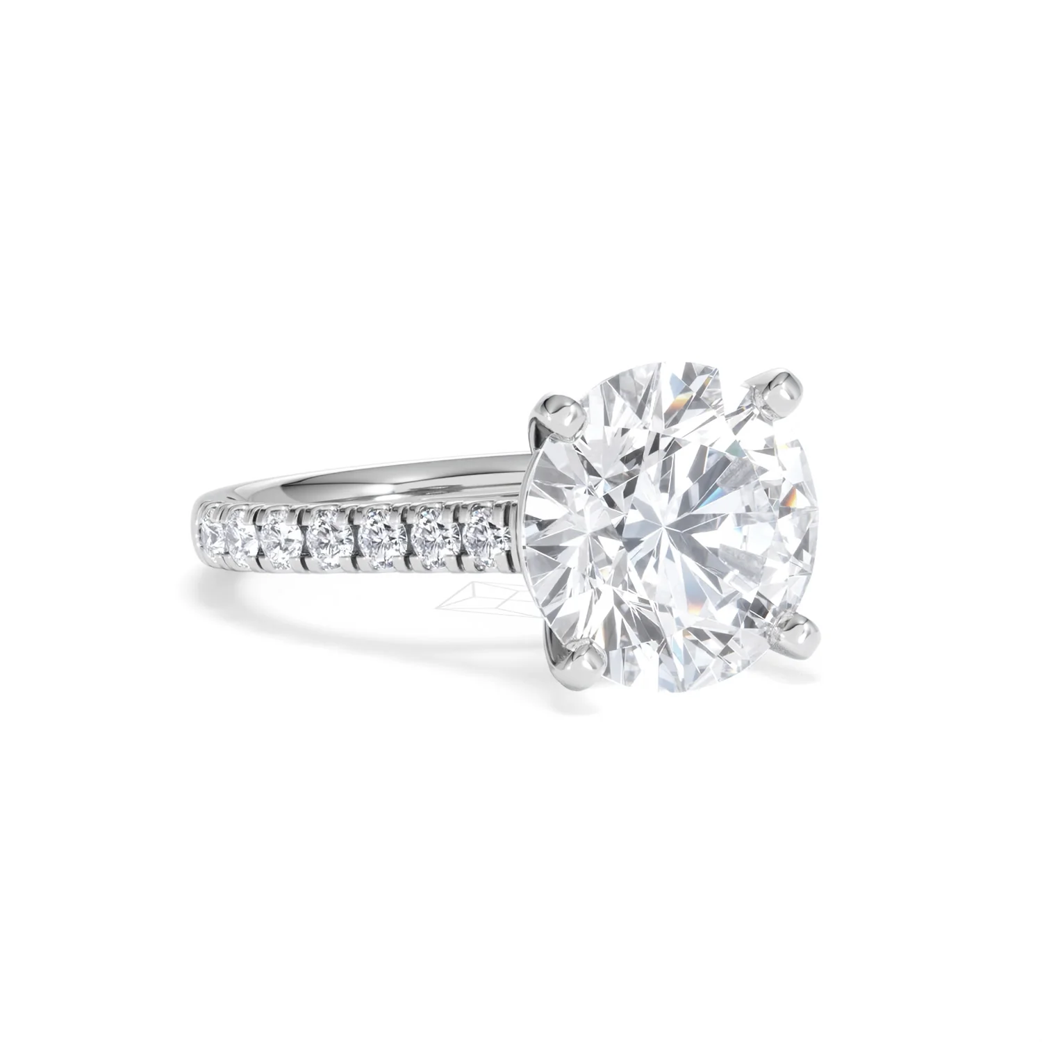 Natalia 5.65ct Lab Diamond Round Cut Engagement Ring in 18K White Gold G/VS1 - Image 15