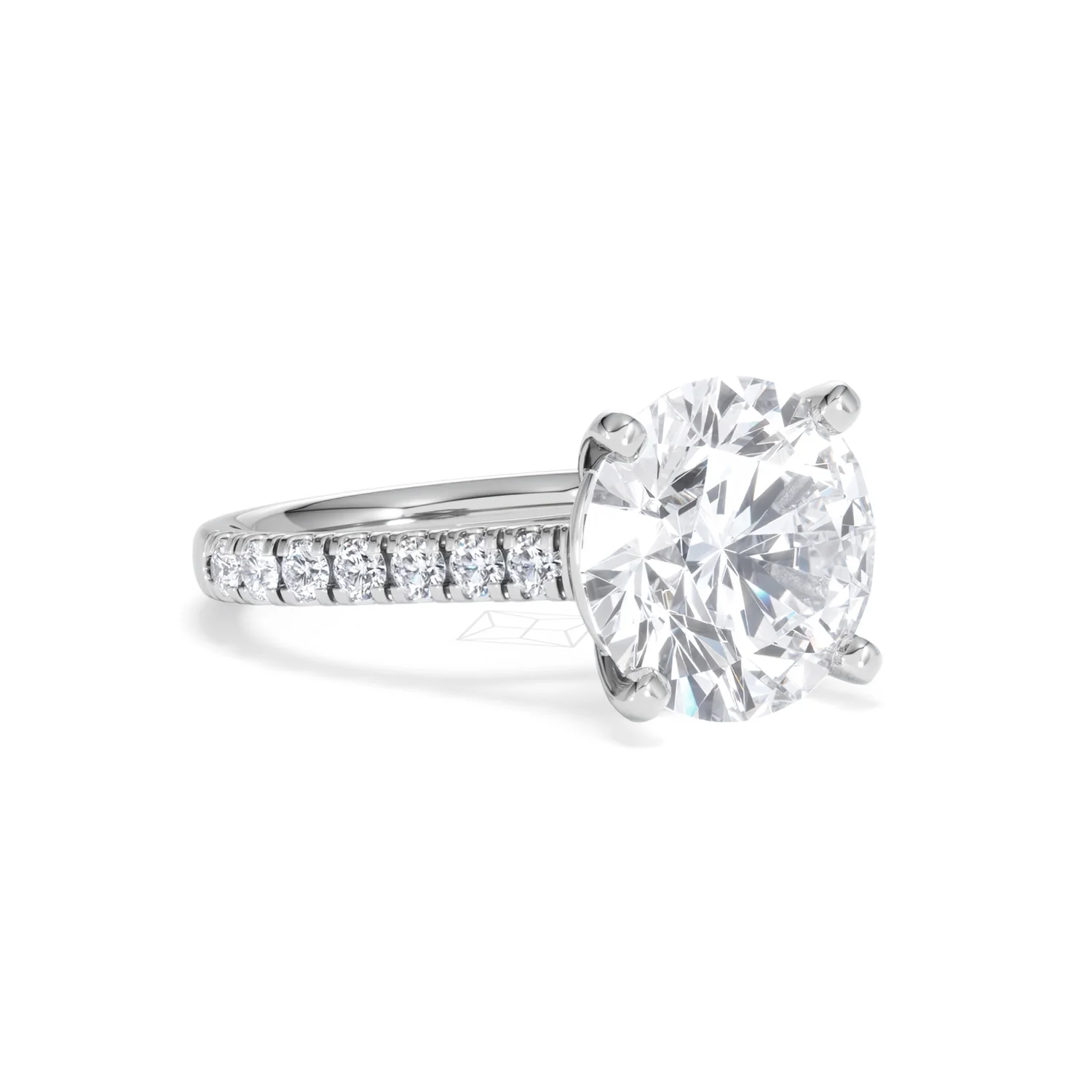 Natalia 5.65ct Lab Diamond Round Cut Engagement Ring in 18K White Gold G/VS1 - Image 16