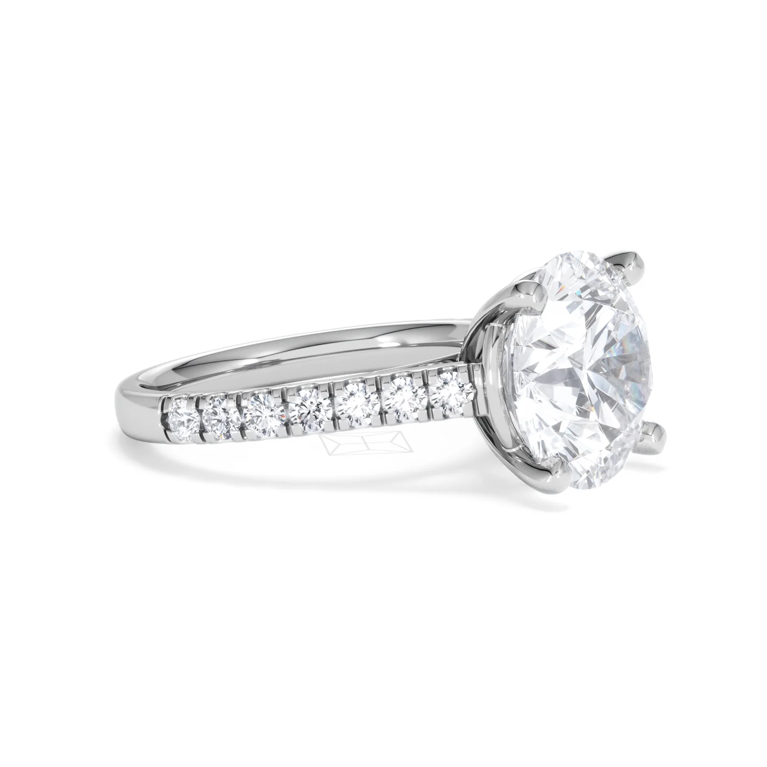 Natalia 5.65ct Lab Diamond Round Cut Engagement Ring in 18K White Gold G/VS1 - Image 21