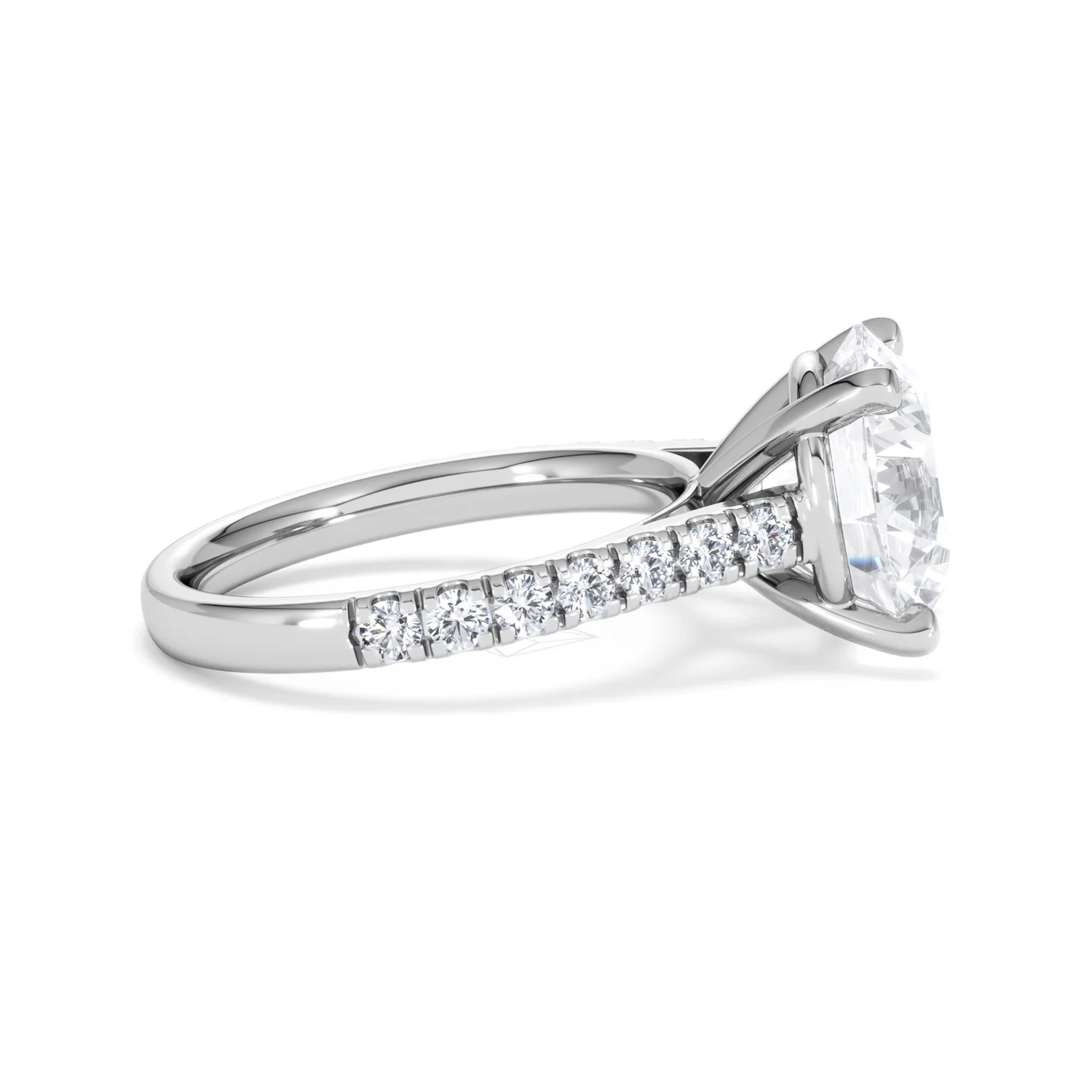 Natalia 5.65ct Lab Diamond Round Cut Engagement Ring in 18K White Gold G/VS1 - Image 28