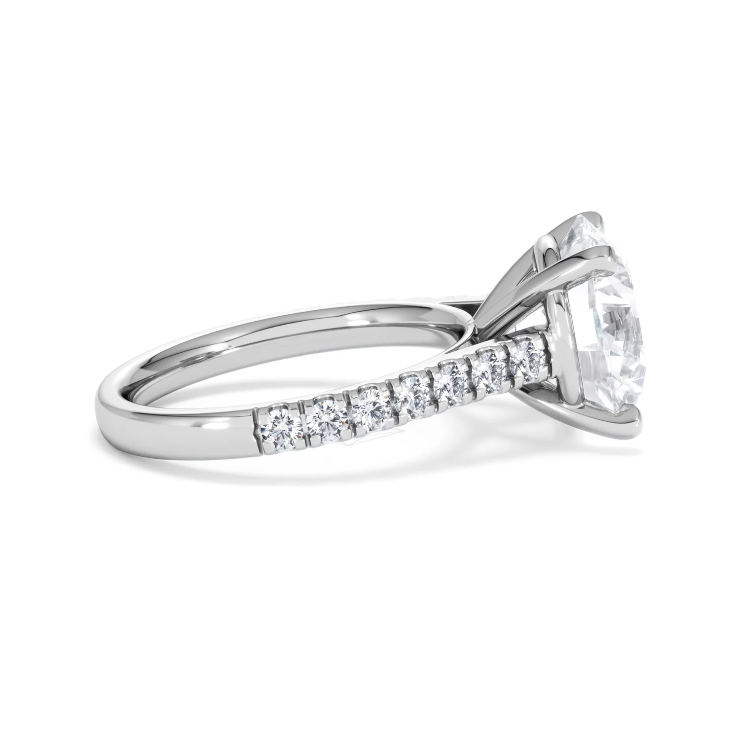 Natalia 5.65ct Lab Diamond Round Cut Engagement Ring in 18K White Gold G/VS1 - Image 29