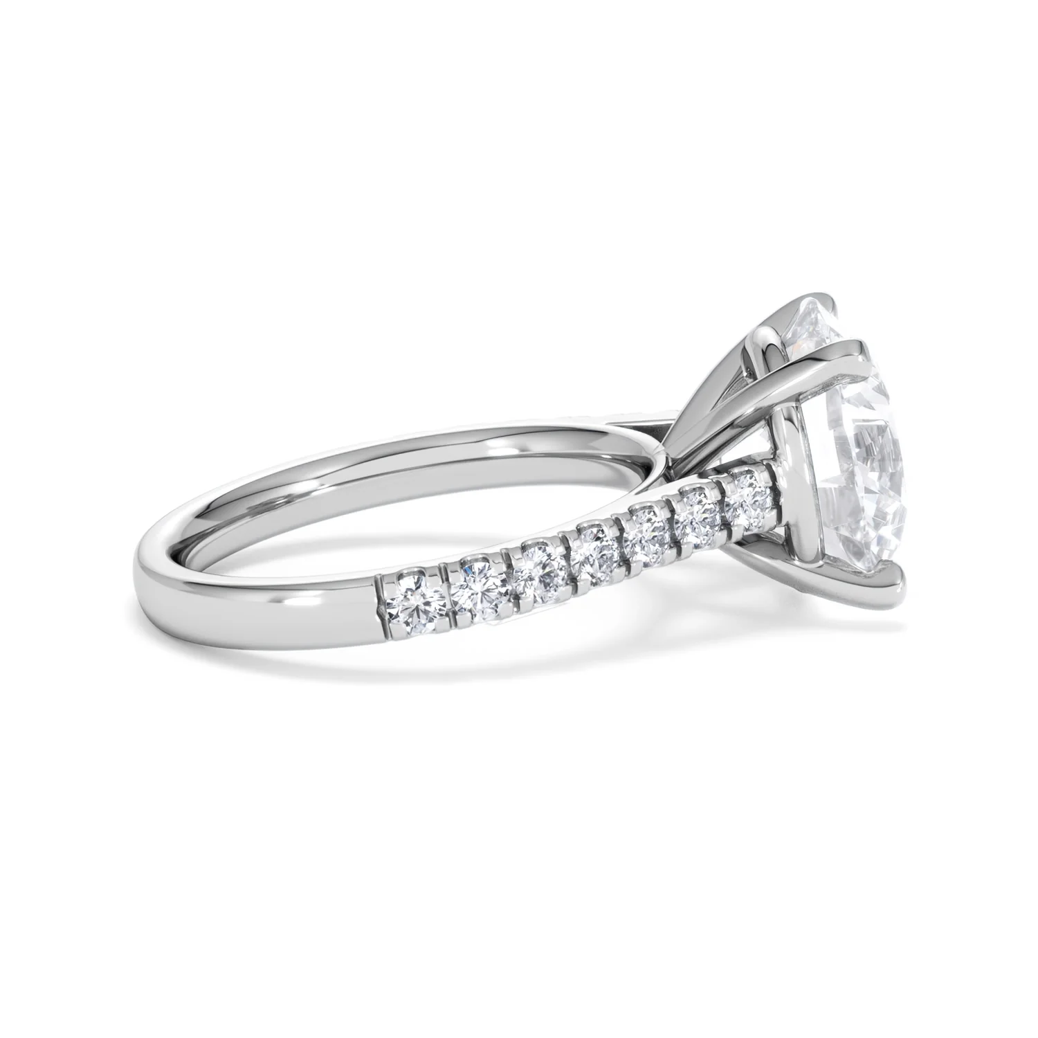 Natalia 5.65ct Lab Diamond Round Cut Engagement Ring in 18K White Gold G/VS1 - Image 30