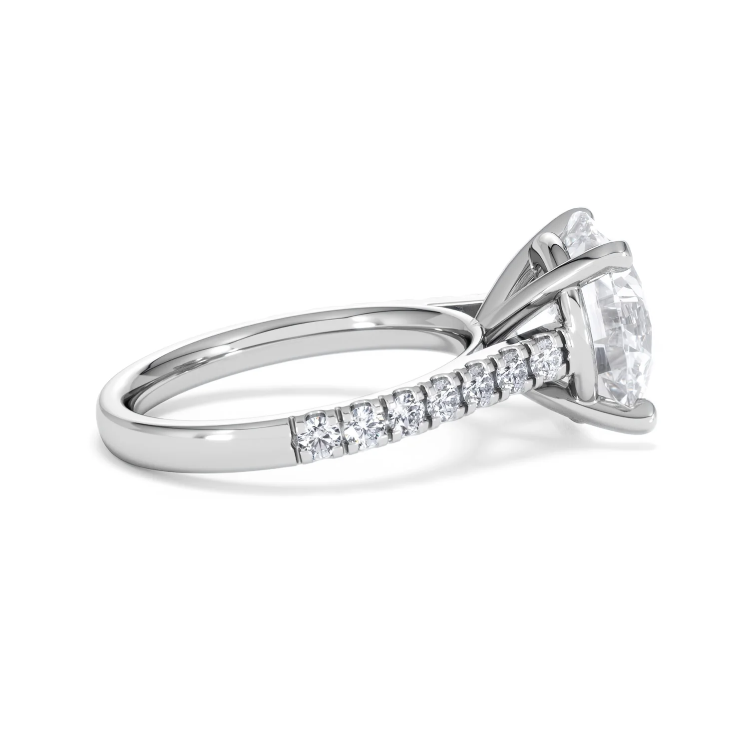 Natalia 5.65ct Lab Diamond Round Cut Engagement Ring in 18K White Gold G/VS1 - Image 31