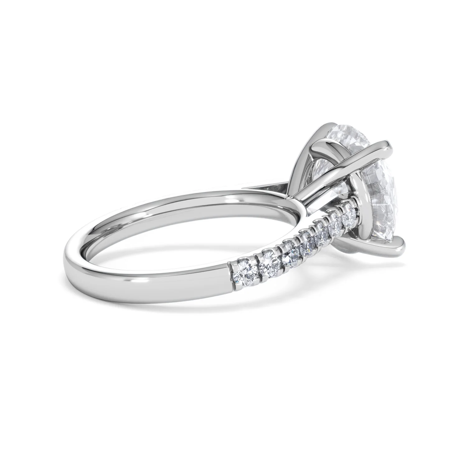 Natalia 5.65ct Lab Diamond Round Cut Engagement Ring in 18K White Gold G/VS1 - Image 35