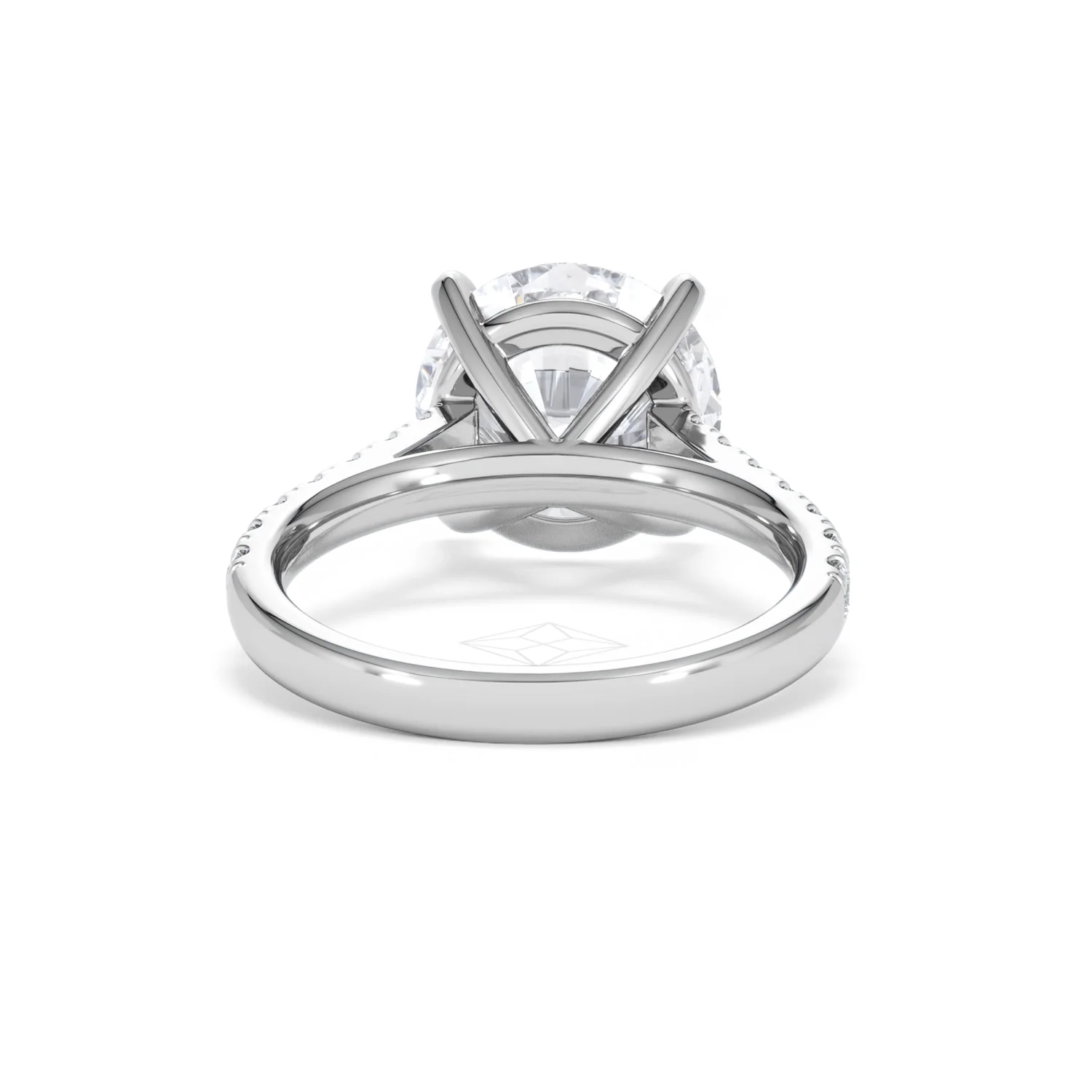 Natalia 5.65ct Lab Diamond Round Cut Engagement Ring in 18K White Gold G/VS1 - Image 48