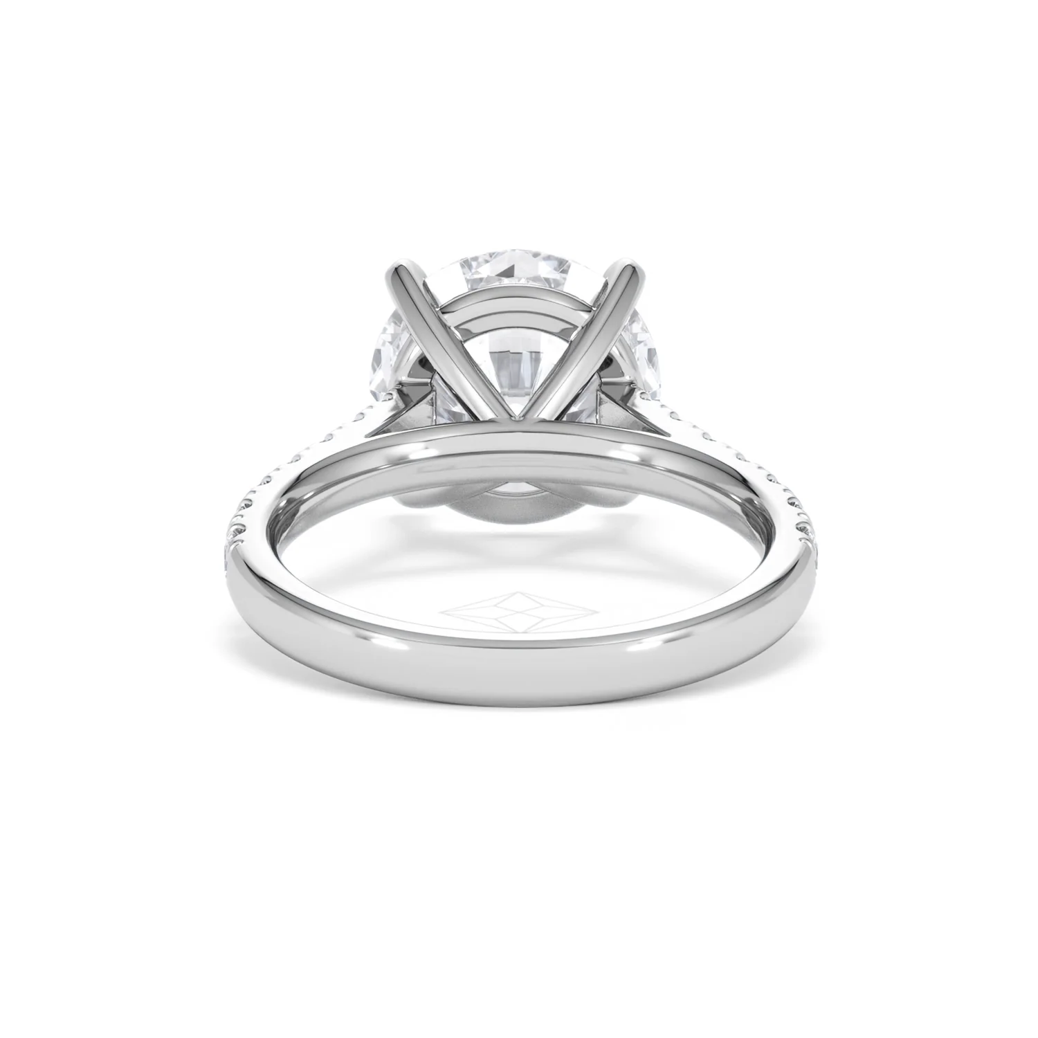 Natalia 5.65ct Lab Diamond Round Cut Engagement Ring in 18K White Gold G/VS1 - Image 49