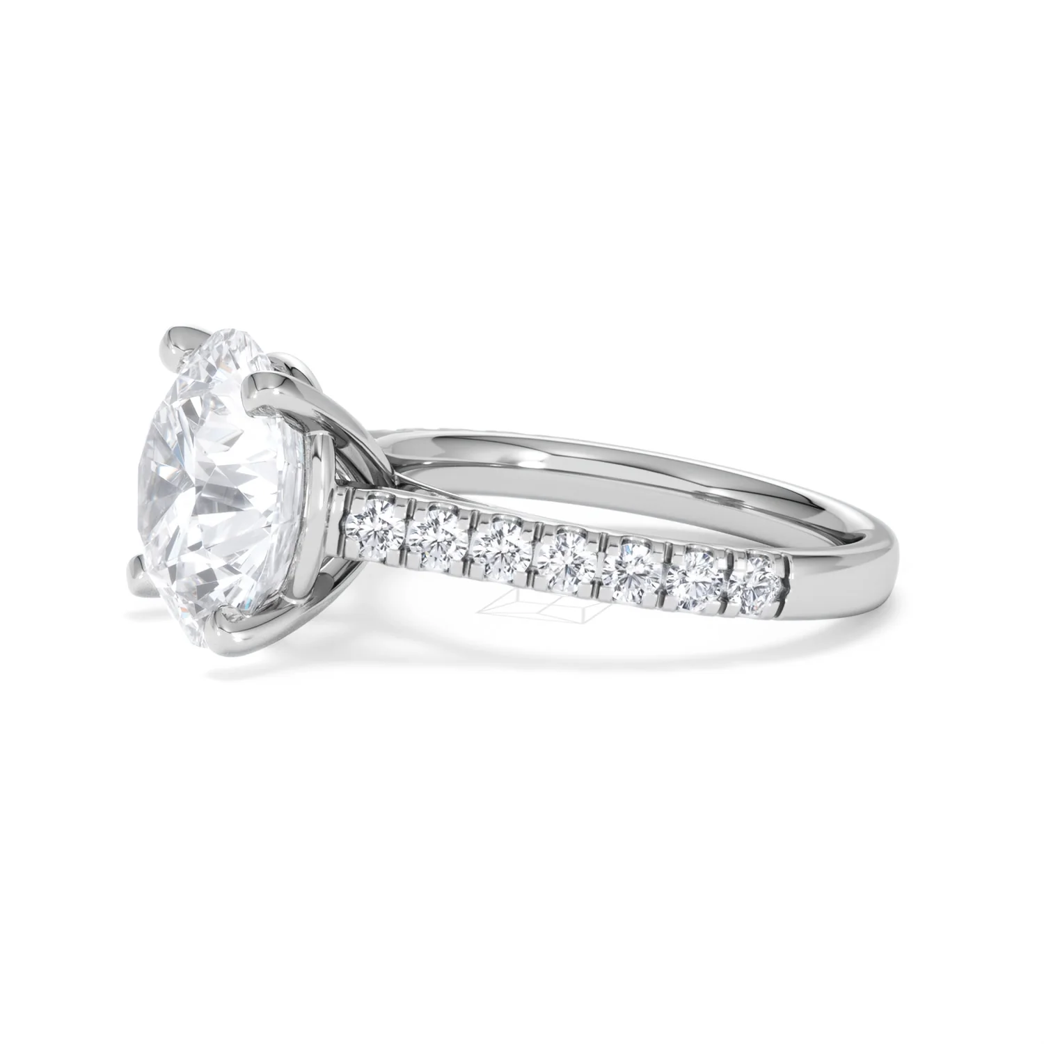 Natalia 5.65ct Lab Diamond Round Cut Engagement Ring in 18K White Gold G/VS1 - Image 74