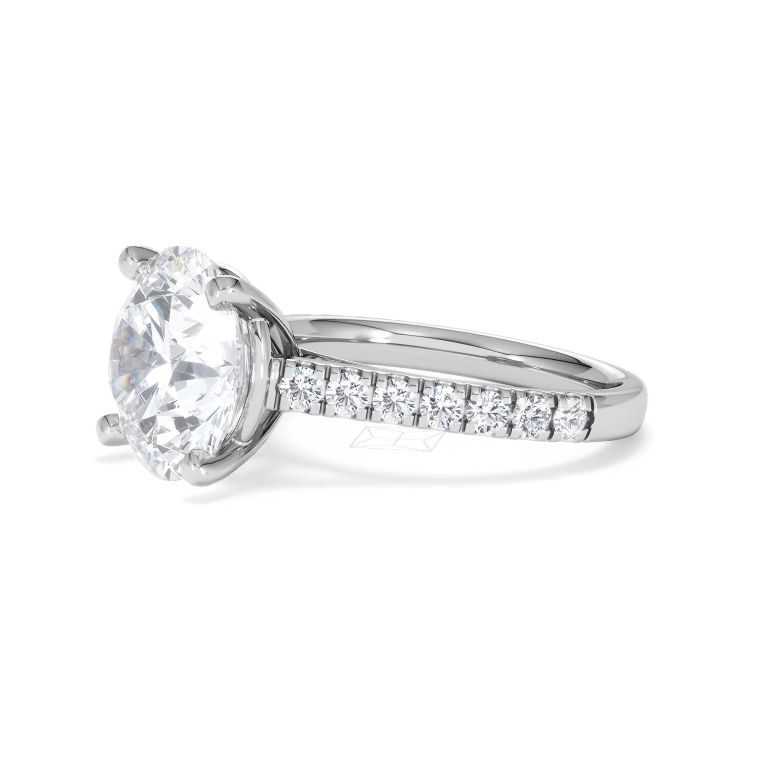 Natalia 5.65ct Lab Diamond Round Cut Engagement Ring in 18K White Gold G/VS1 - Image 76