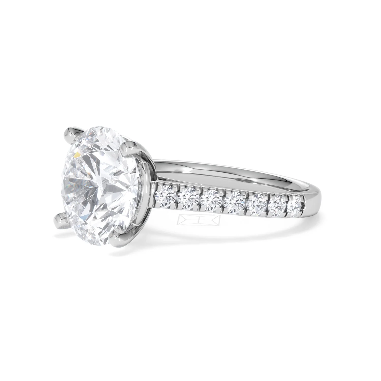 Natalia 5.65ct Lab Diamond Round Cut Engagement Ring in 18K White Gold G/VS1 - Image 78