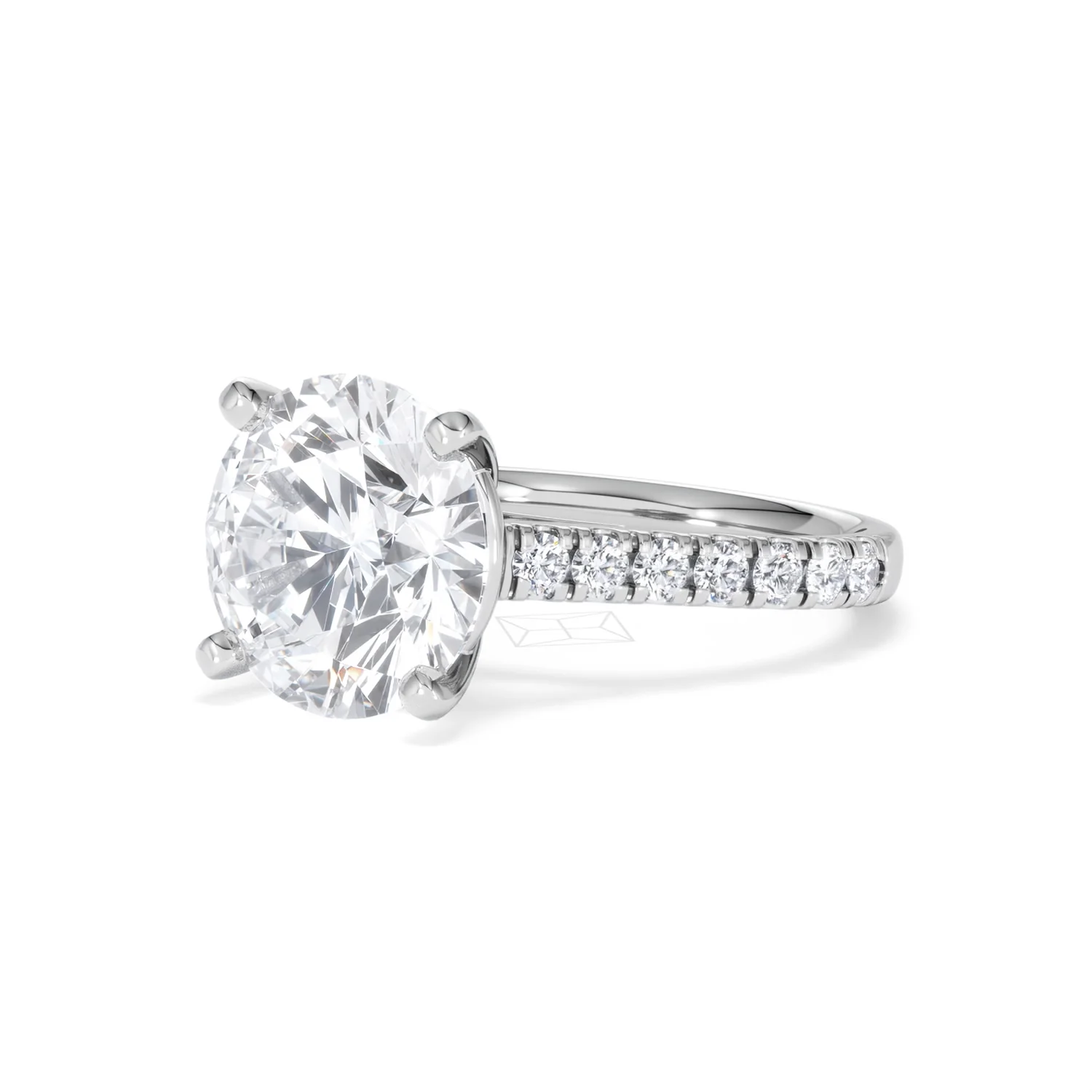 Natalia 5.65ct Lab Diamond Round Cut Engagement Ring in 18K White Gold G/VS1 - Image 81