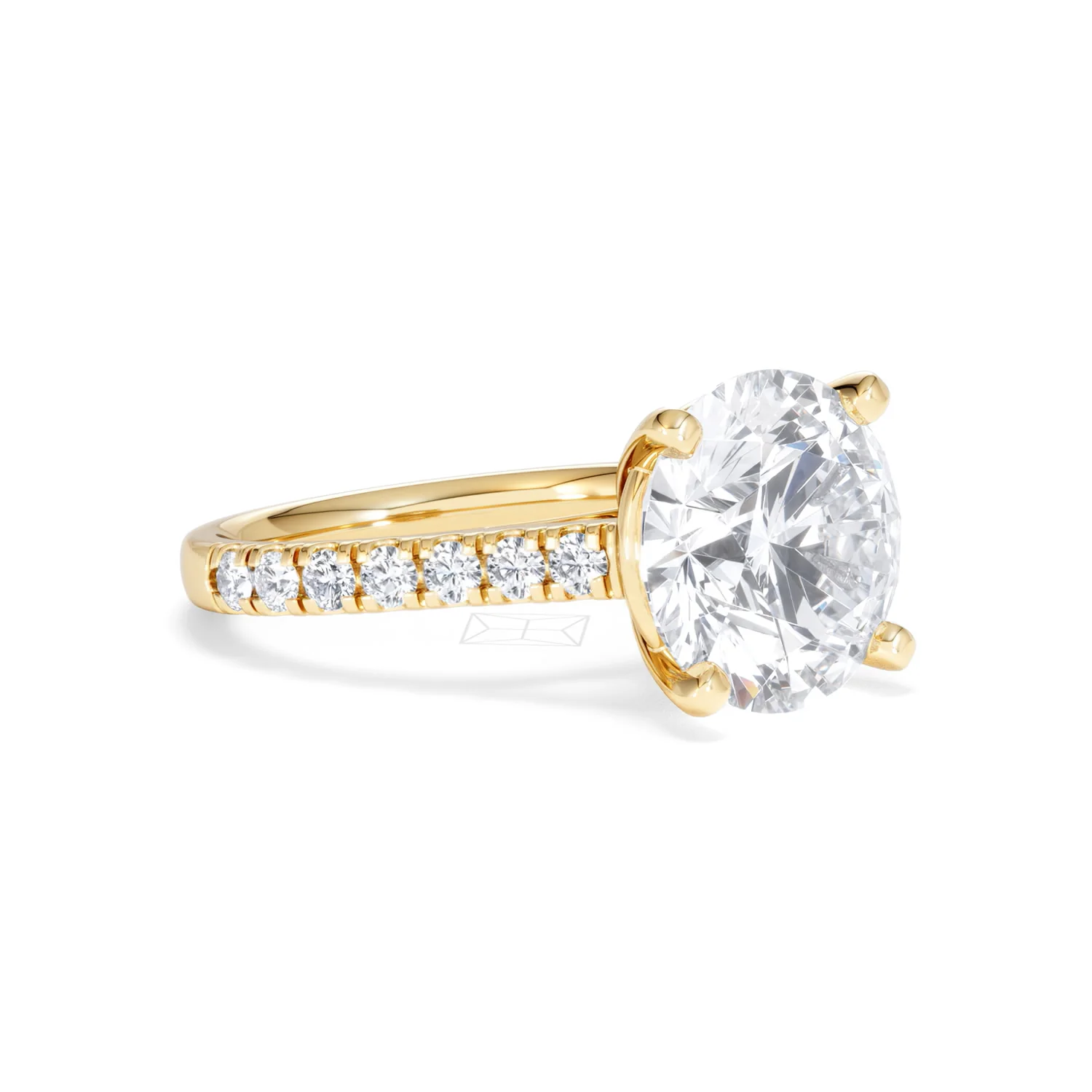 Natalia 5.65ct Lab Diamond Round Cut Engagement Ring in 18K Yellow Gold G/VS1 - Image 18