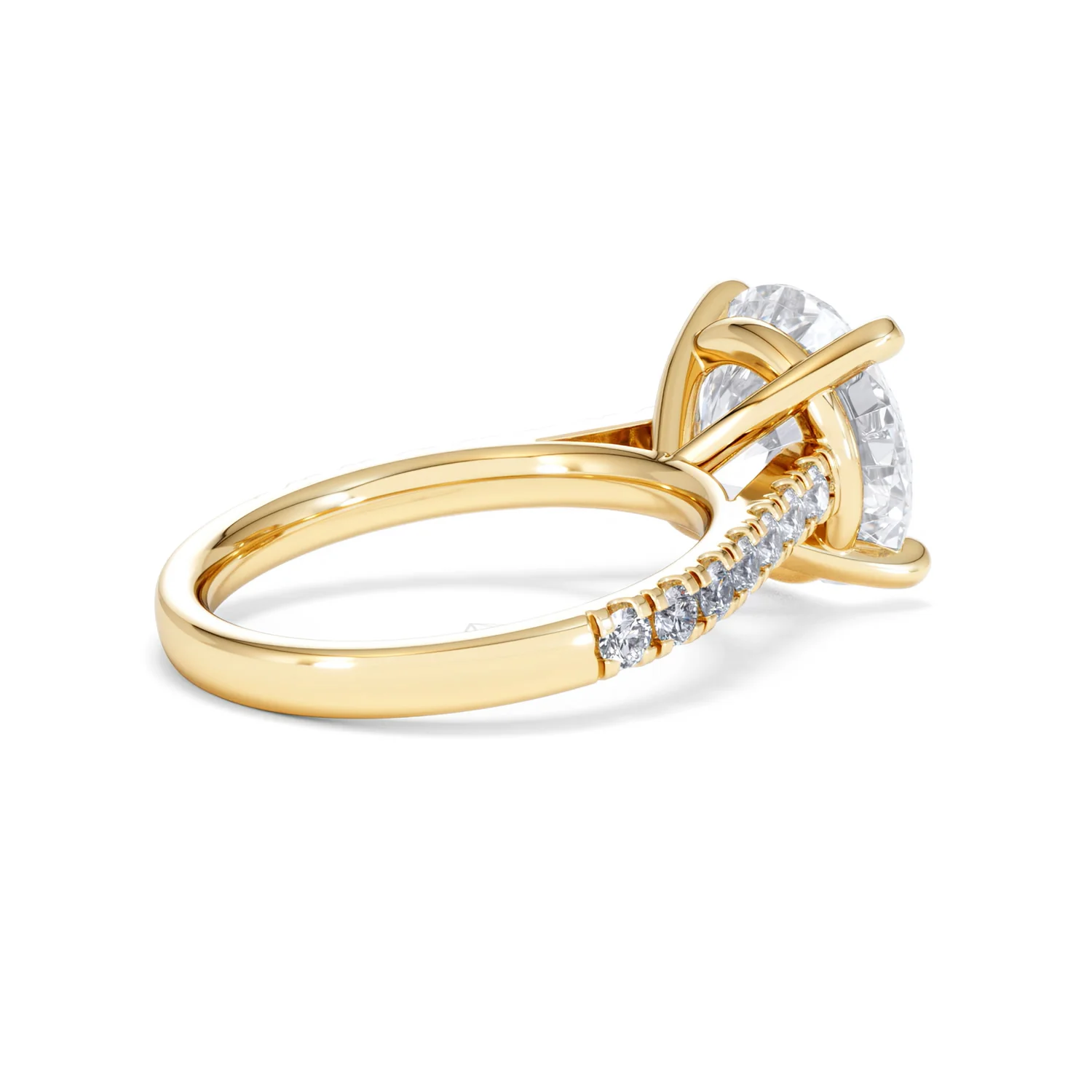 Natalia 5.65ct Lab Diamond Round Cut Engagement Ring in 18K Yellow Gold G/VS1 - Image 37