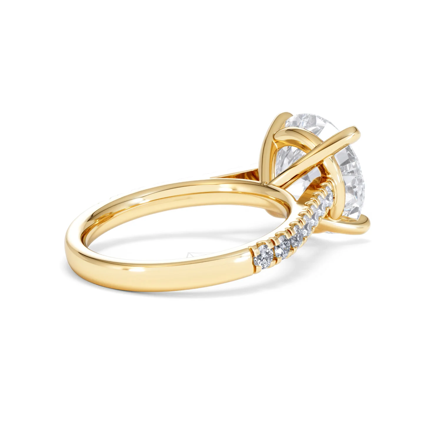 Natalia 5.65ct Lab Diamond Round Cut Engagement Ring in 18K Yellow Gold G/VS1 - Image 38