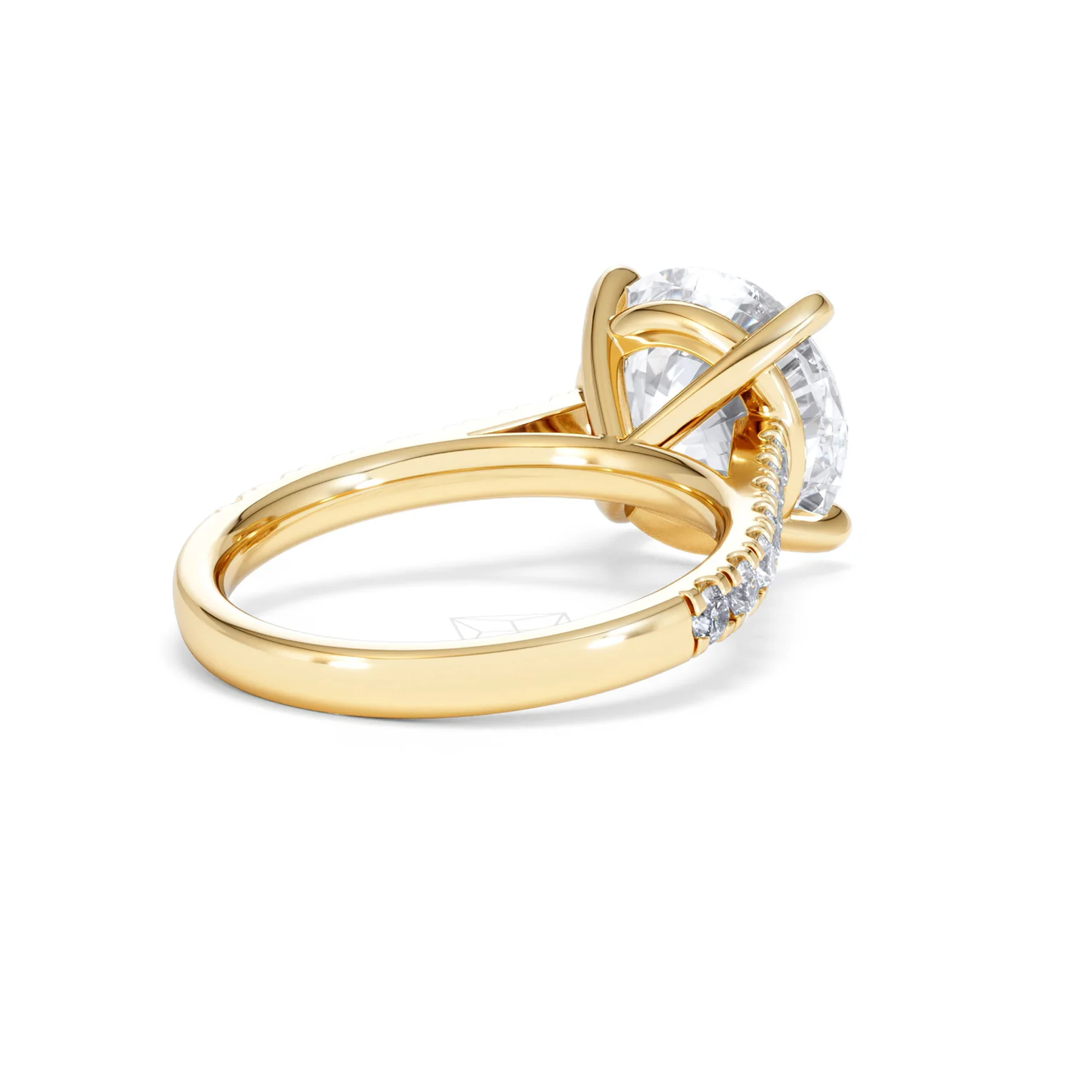 Natalia 5.65ct Lab Diamond Round Cut Engagement Ring in 18K Yellow Gold G/VS1 - Image 41