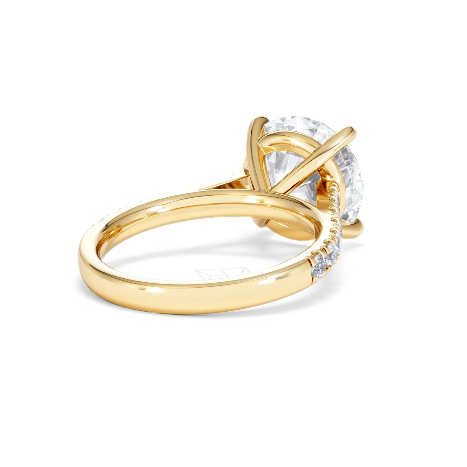 Natalia 5.65ct Lab Diamond Round Cut Engagement Ring in 18K Yellow Gold G/VS1 - Image 42