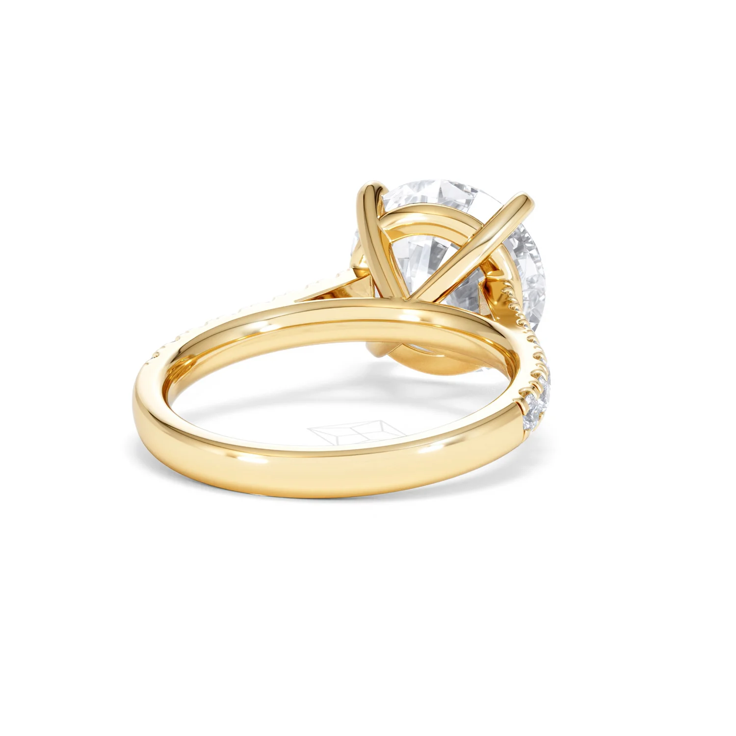 Natalia 5.65ct Lab Diamond Round Cut Engagement Ring in 18K Yellow Gold G/VS1 - Image 44