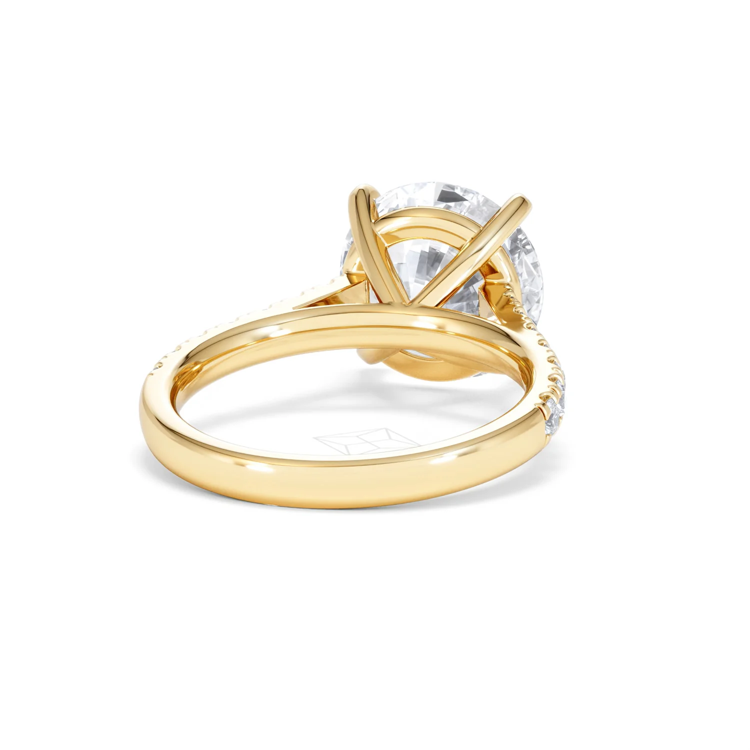Natalia 5.65ct Lab Diamond Round Cut Engagement Ring in 18K Yellow Gold G/VS1 - Image 45