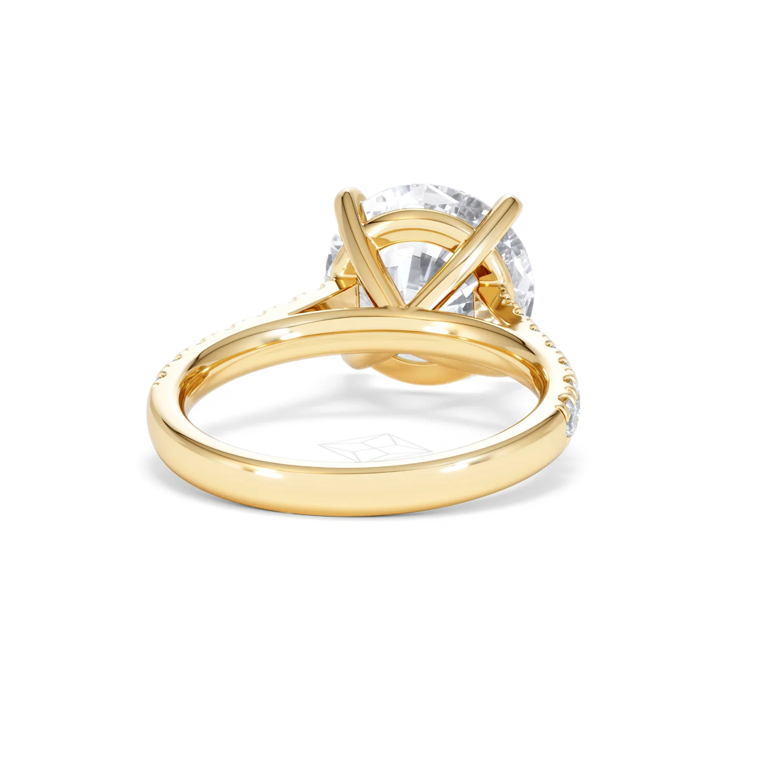 Natalia 5.65ct Lab Diamond Round Cut Engagement Ring in 18K Yellow Gold G/VS1 - Image 46