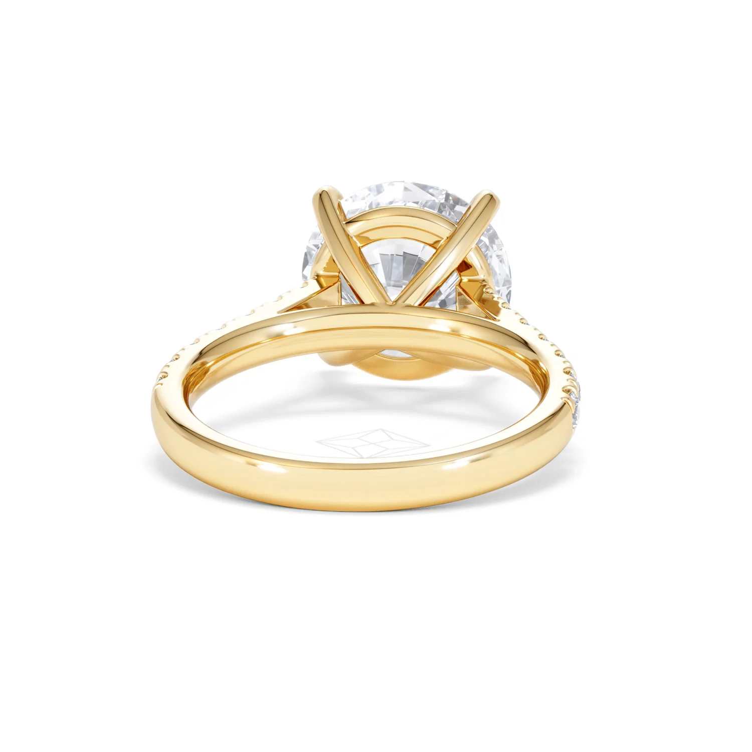 Natalia 5.65ct Lab Diamond Round Cut Engagement Ring in 18K Yellow Gold G/VS1 - Image 47