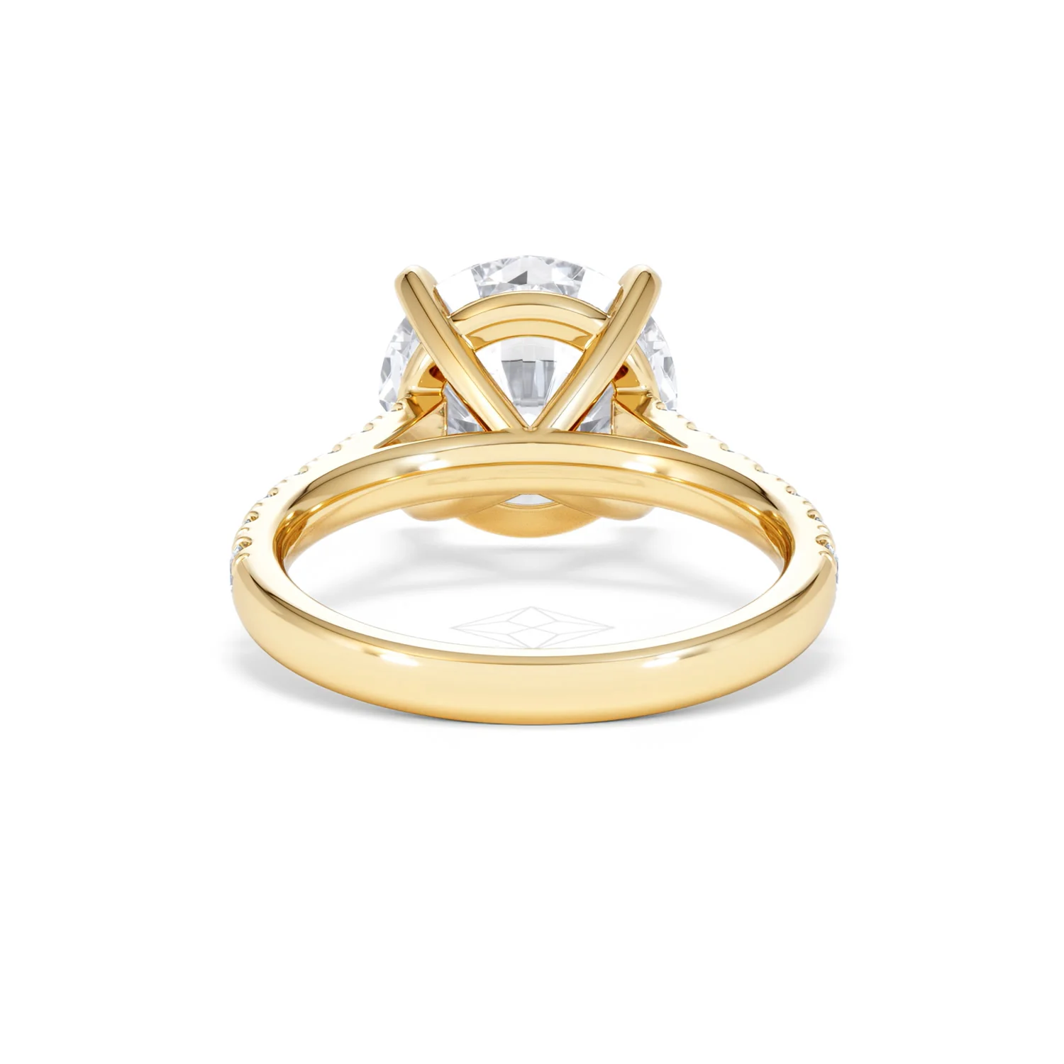 Natalia 5.65ct Lab Diamond Round Cut Engagement Ring in 18K Yellow Gold G/VS1 - Image 49