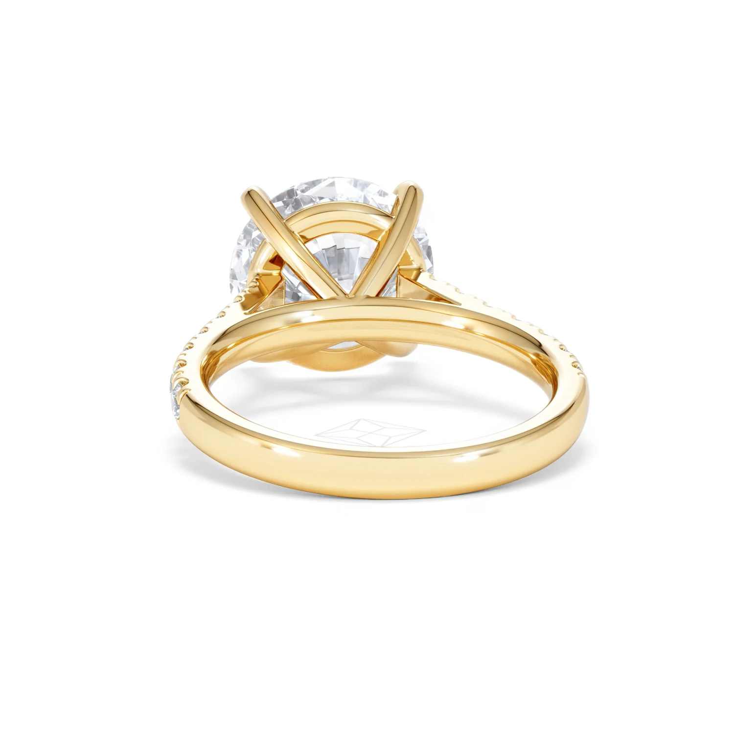 Natalia 5.65ct Lab Diamond Round Cut Engagement Ring in 18K Yellow Gold G/VS1 - Image 51