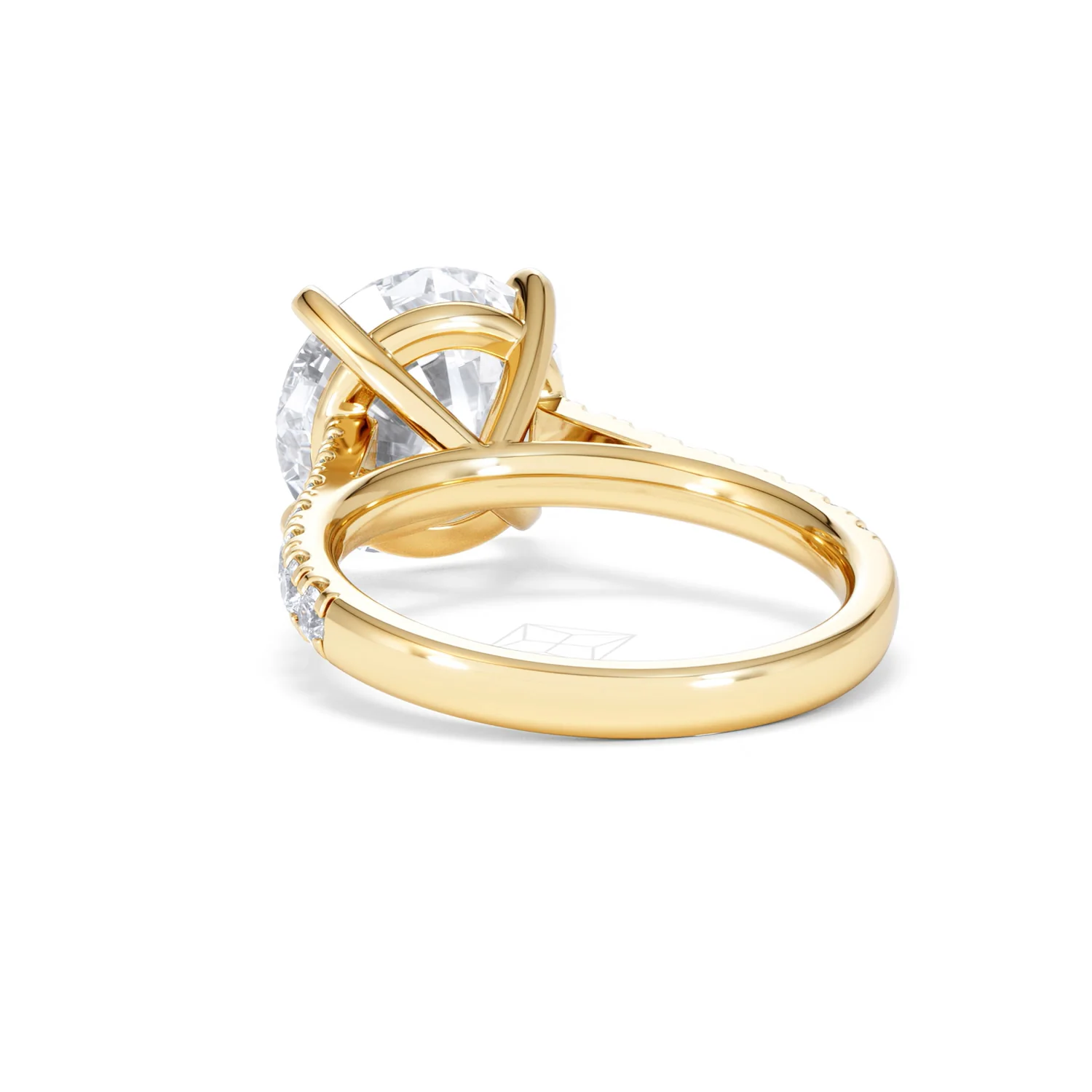 Natalia 5.65ct Lab Diamond Round Cut Engagement Ring in 18K Yellow Gold G/VS1 - Image 54
