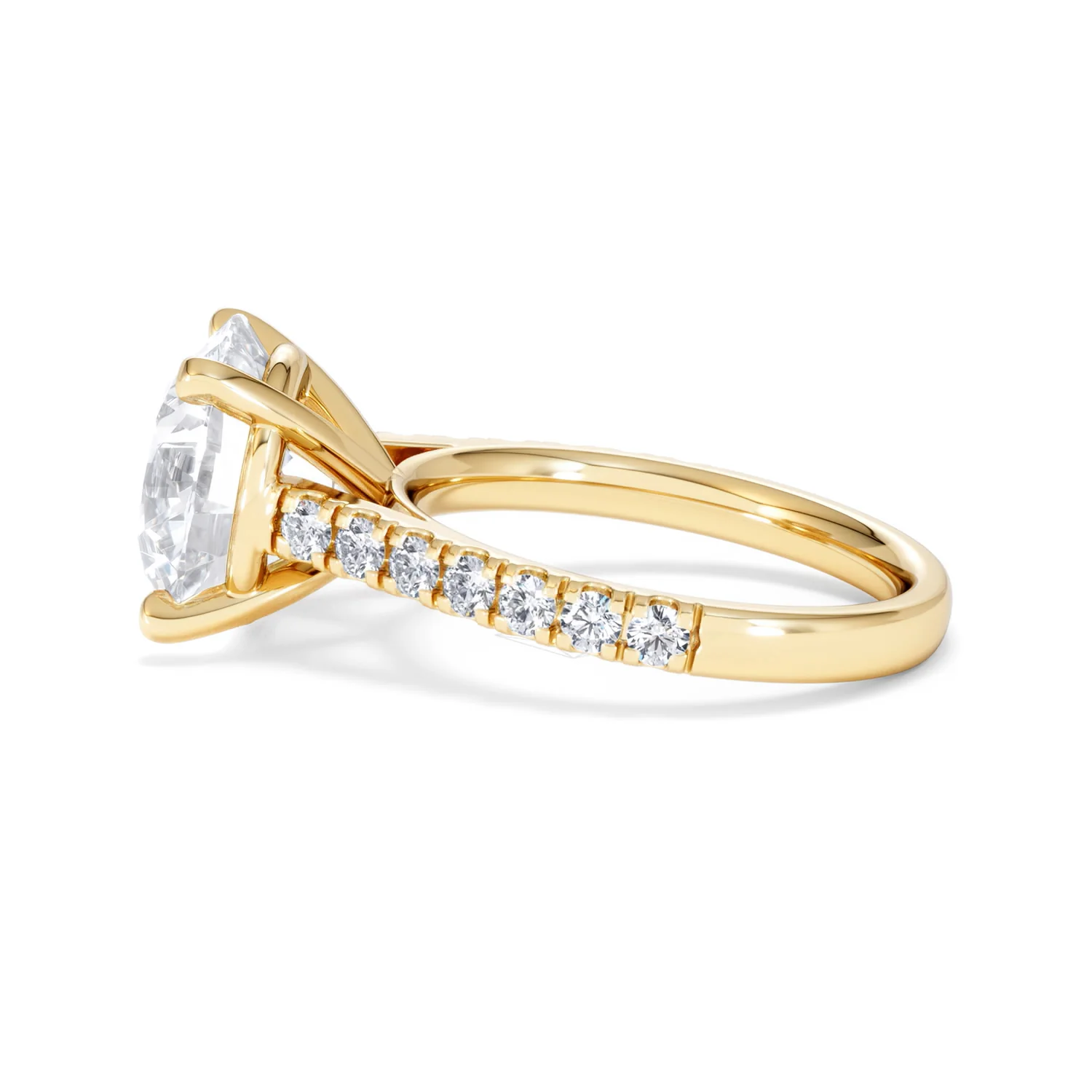 Natalia 5.65ct Lab Diamond Round Cut Engagement Ring in 18K Yellow Gold G/VS1 - Image 68