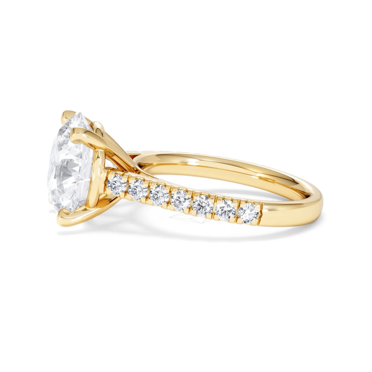 Natalia 5.65ct Lab Diamond Round Cut Engagement Ring in 18K Yellow Gold G/VS1 - Image 71