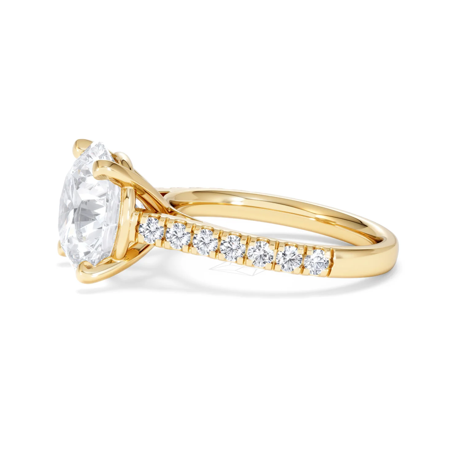 Natalia 5.65ct Lab Diamond Round Cut Engagement Ring in 18K Yellow Gold G/VS1 - Image 72