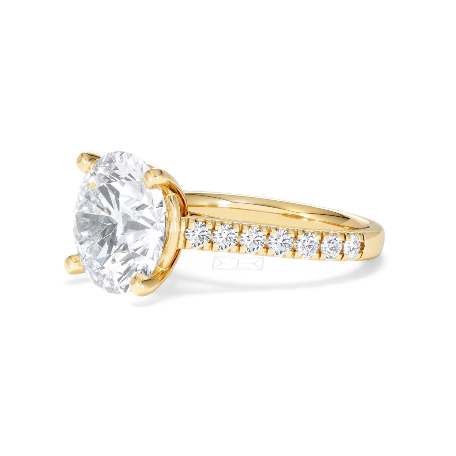 Natalia 5.65ct Lab Diamond Round Cut Engagement Ring in 18K Yellow Gold G/VS1 - Image 78