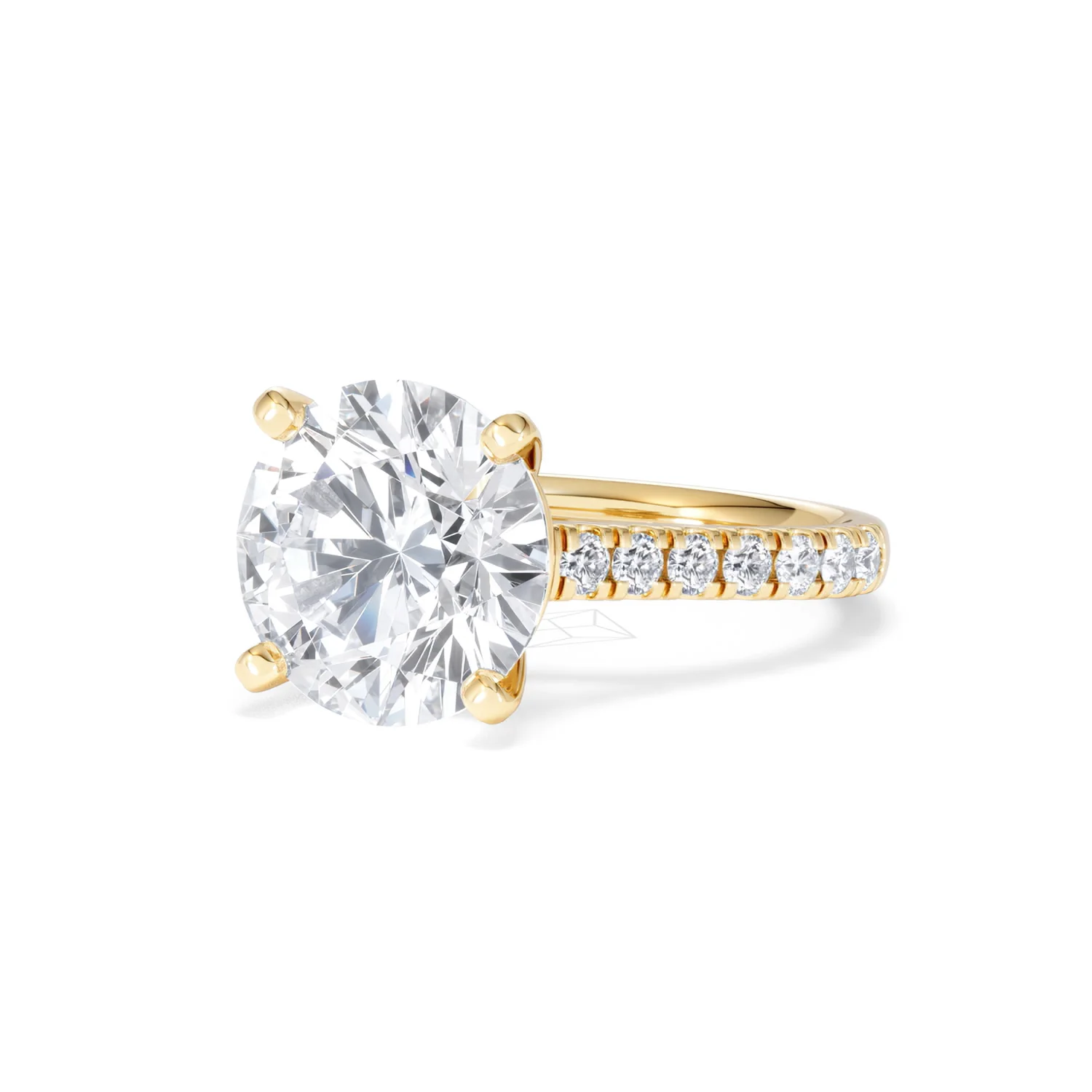Natalia 5.65ct Lab Diamond Round Cut Engagement Ring in 18K Yellow Gold G/VS1 - Image 83