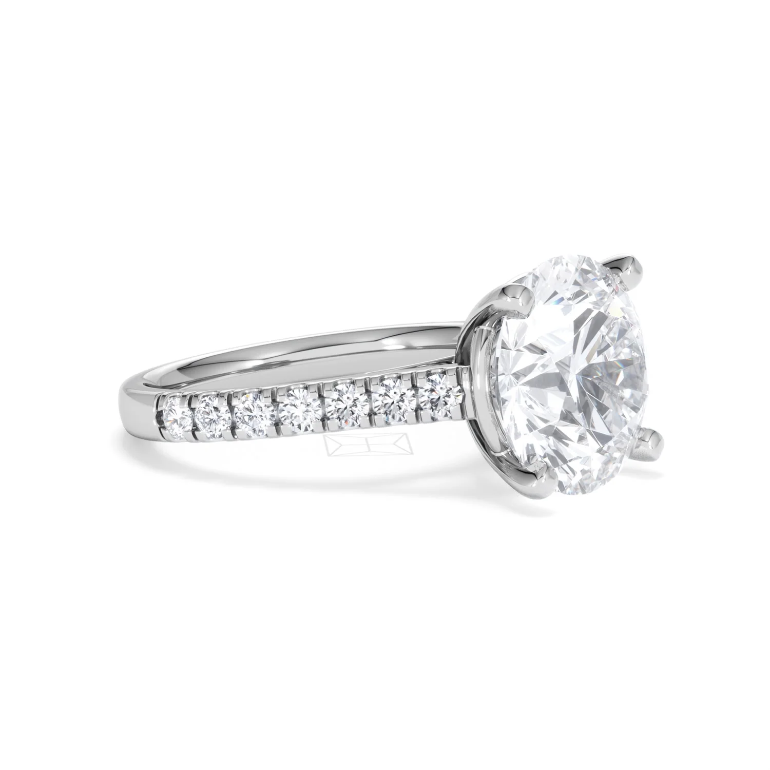 Natalia 5.65ct Lab Diamond Round Cut Engagement Ring in Platinum G/VS1 - Image 20
