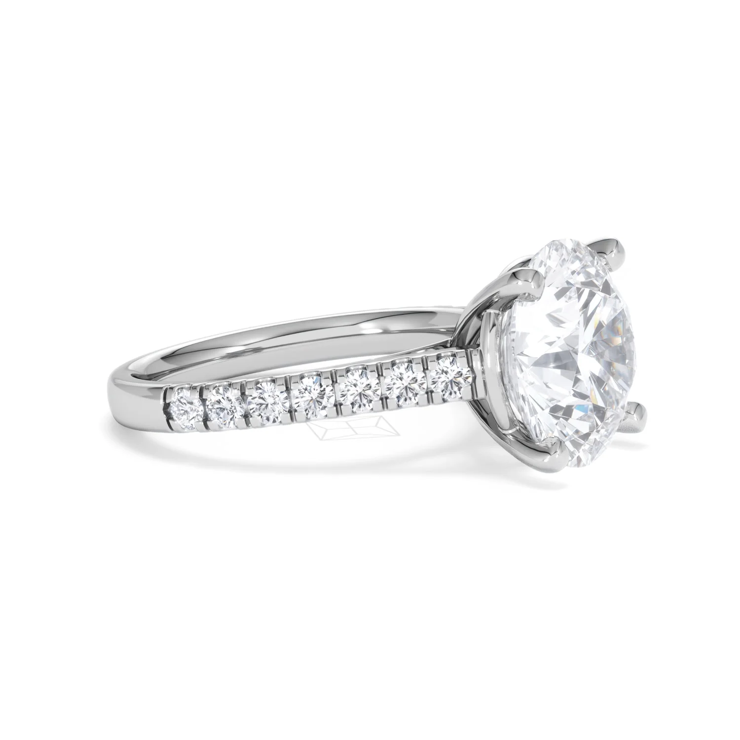 Natalia 5.65ct Lab Diamond Round Cut Engagement Ring in Platinum G/VS1 - Image 22