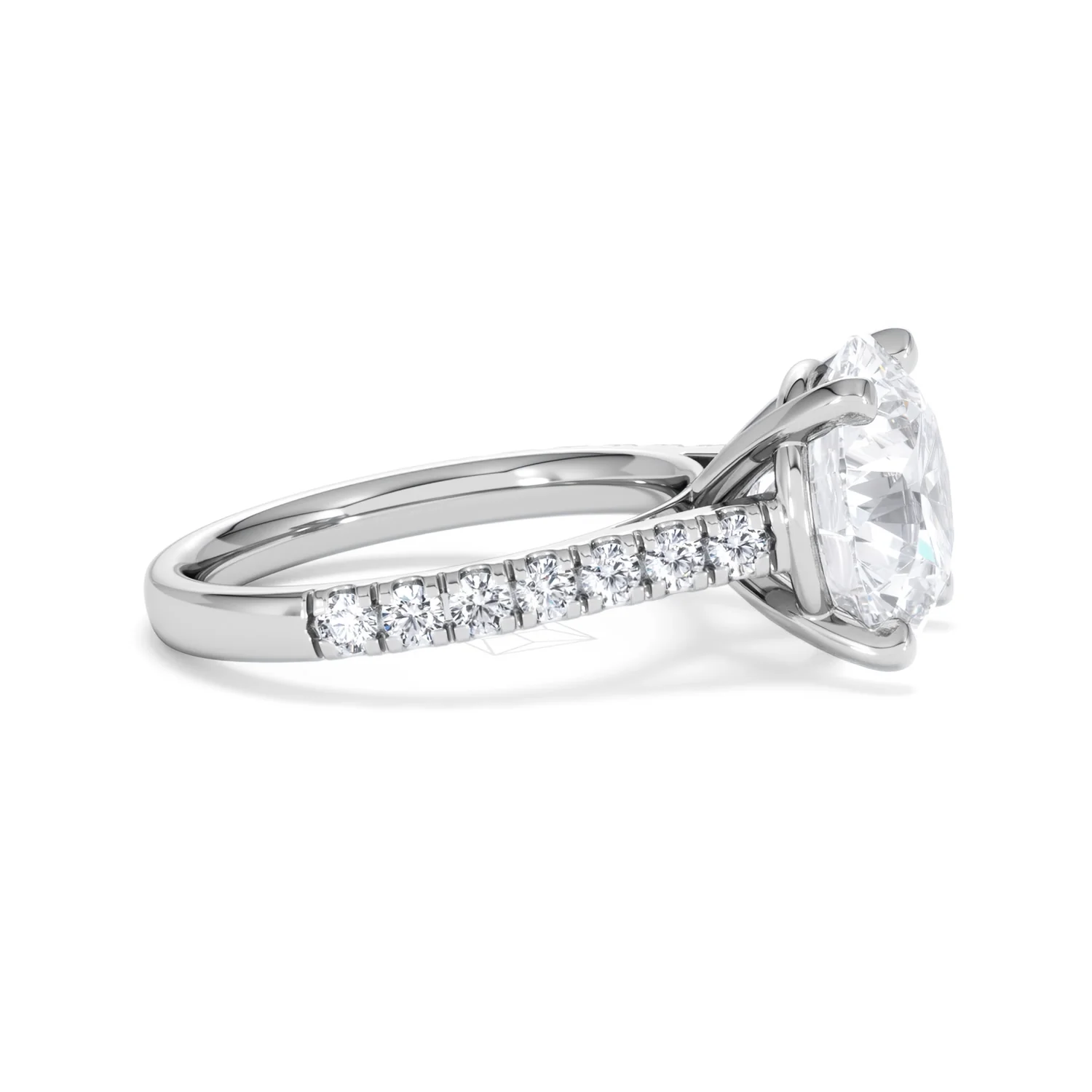 Natalia 5.65ct Lab Diamond Round Cut Engagement Ring in Platinum G/VS1 - Image 26