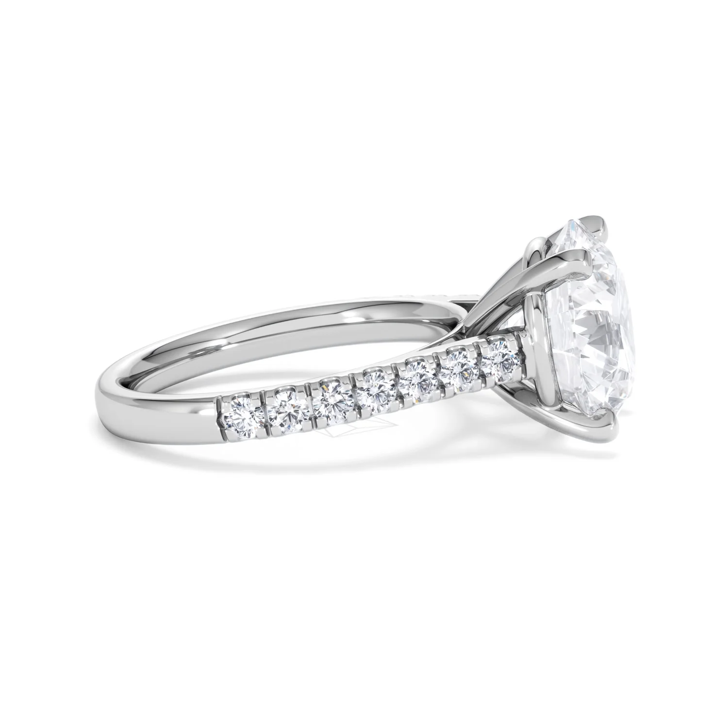 Natalia 5.65ct Lab Diamond Round Cut Engagement Ring in Platinum G/VS1 - Image 27