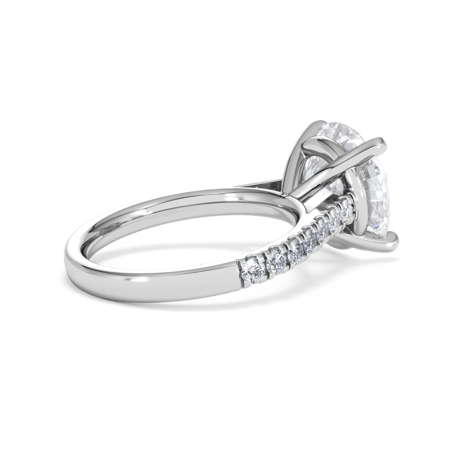 Natalia 5.65ct Lab Diamond Round Cut Engagement Ring in Platinum G/VS1 - Image 36