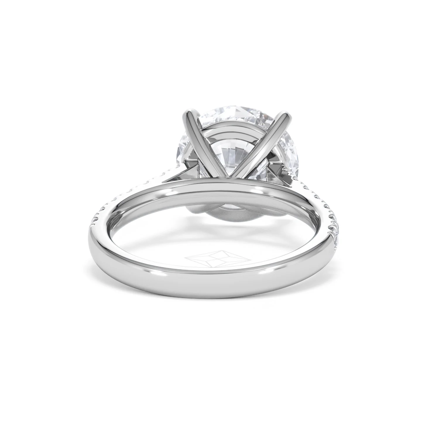 Natalia 5.65ct Lab Diamond Round Cut Engagement Ring in Platinum G/VS1 - Image 47