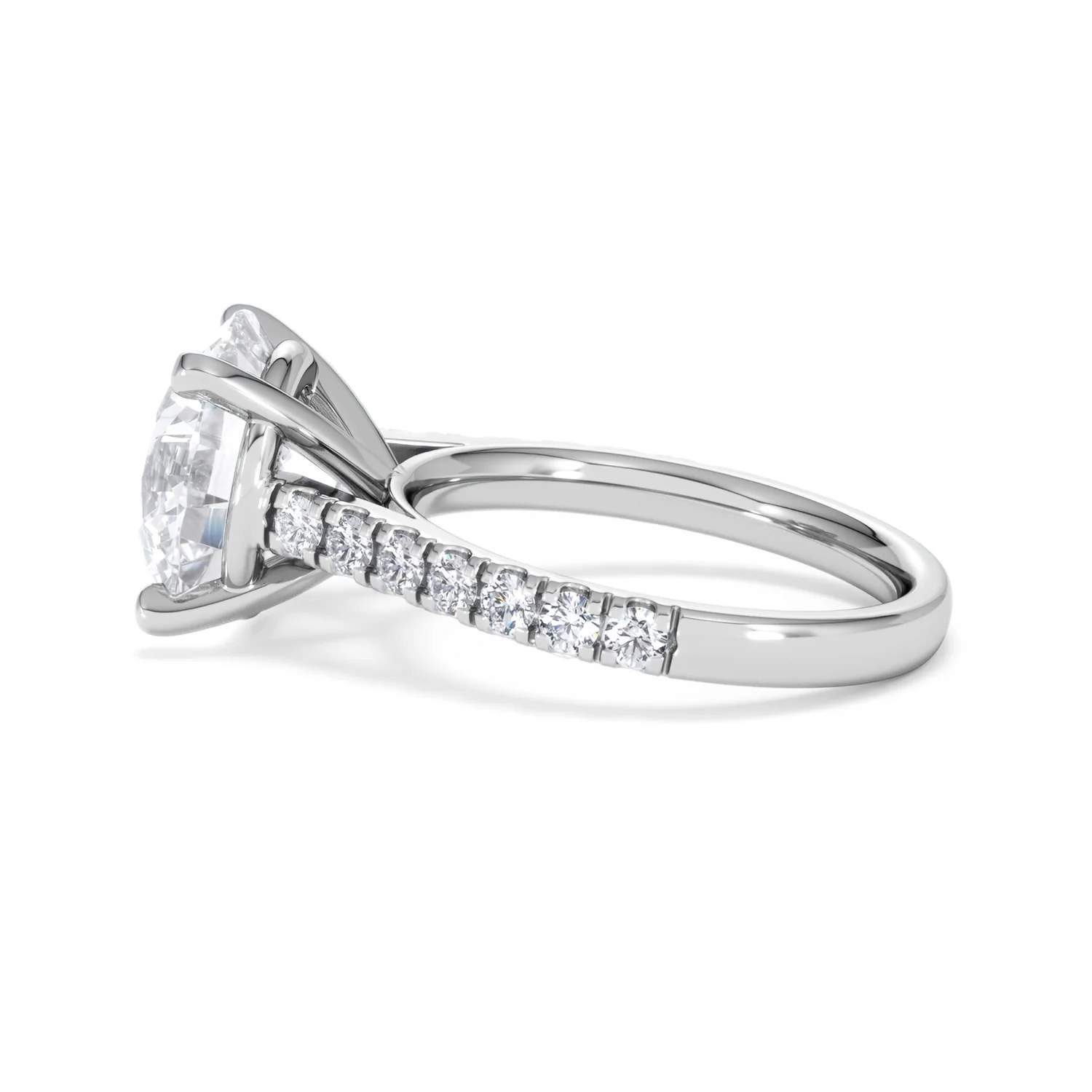 Natalia 5.65ct Lab Diamond Round Cut Engagement Ring in Platinum G/VS1 - Image 67
