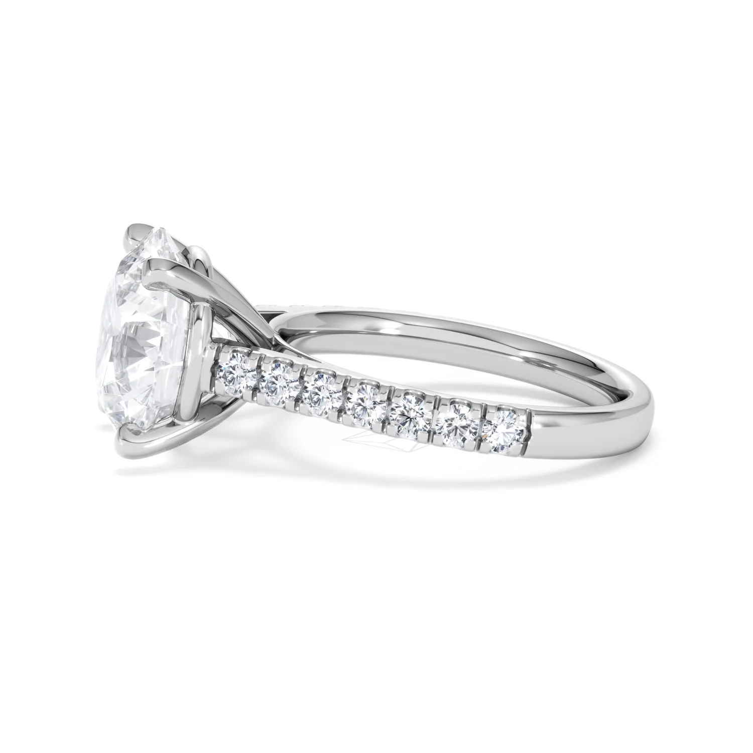 Natalia 5.65ct Lab Diamond Round Cut Engagement Ring in Platinum G/VS1 - Image 71