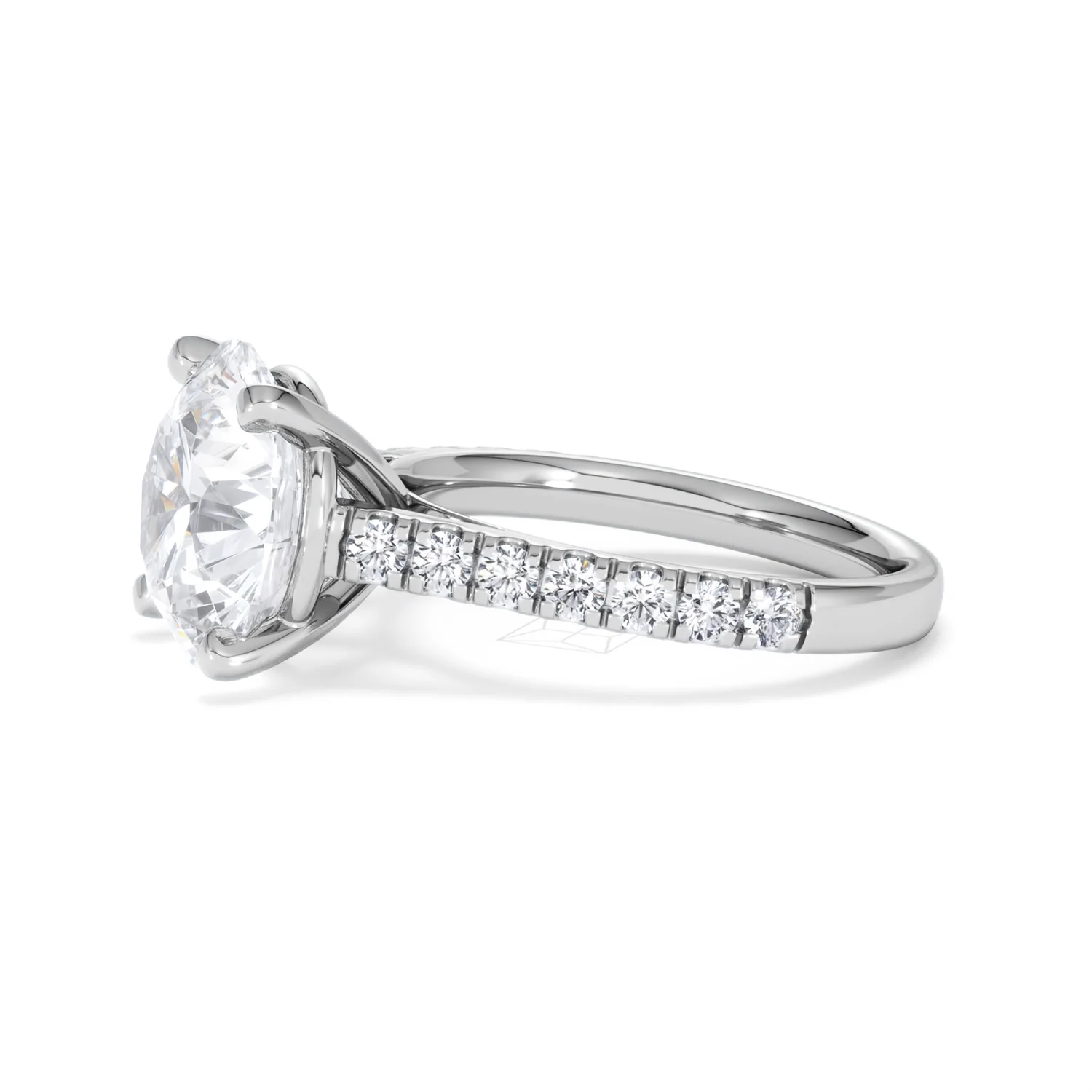 Natalia 5.65ct Lab Diamond Round Cut Engagement Ring in Platinum G/VS1 - Image 73
