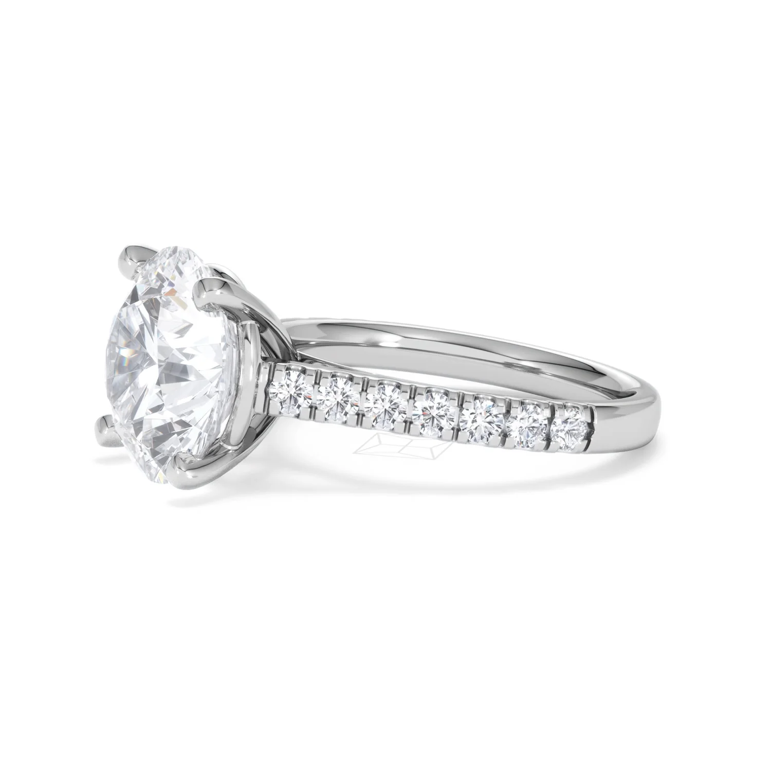 Natalia 5.65ct Lab Diamond Round Cut Engagement Ring in Platinum G/VS1 - Image 75