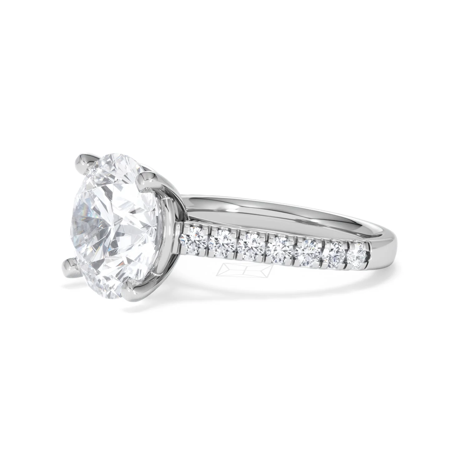 Natalia 5.65ct Lab Diamond Round Cut Engagement Ring in Platinum G/VS1 - Image 77